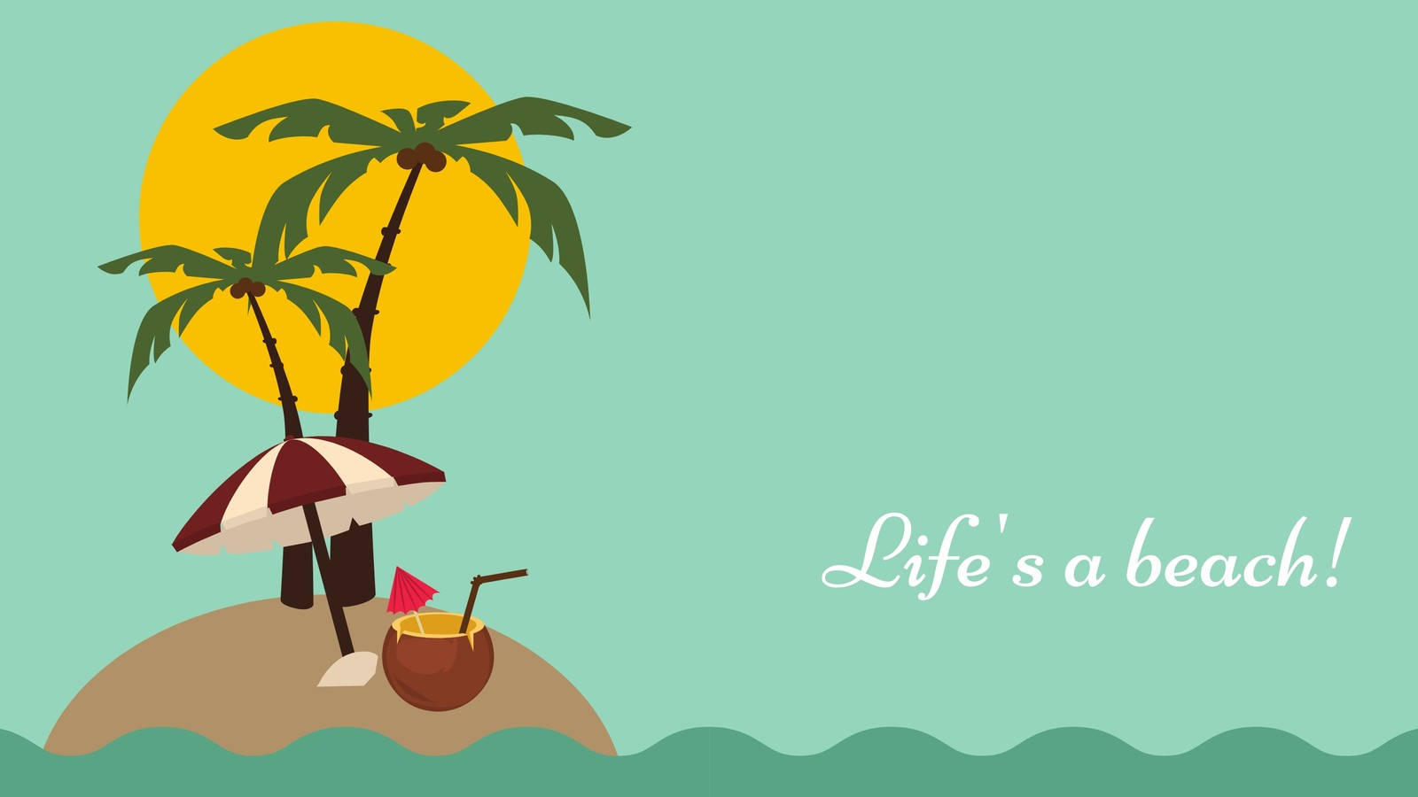 Download Life's A Beach Summer Season Art Wallpaper 