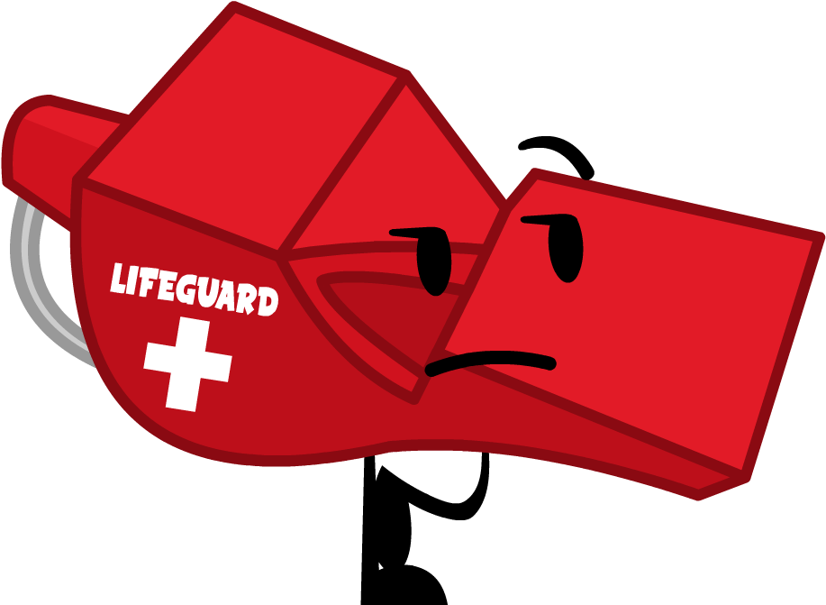Lifeguard Whistle Cartoon Character PNG