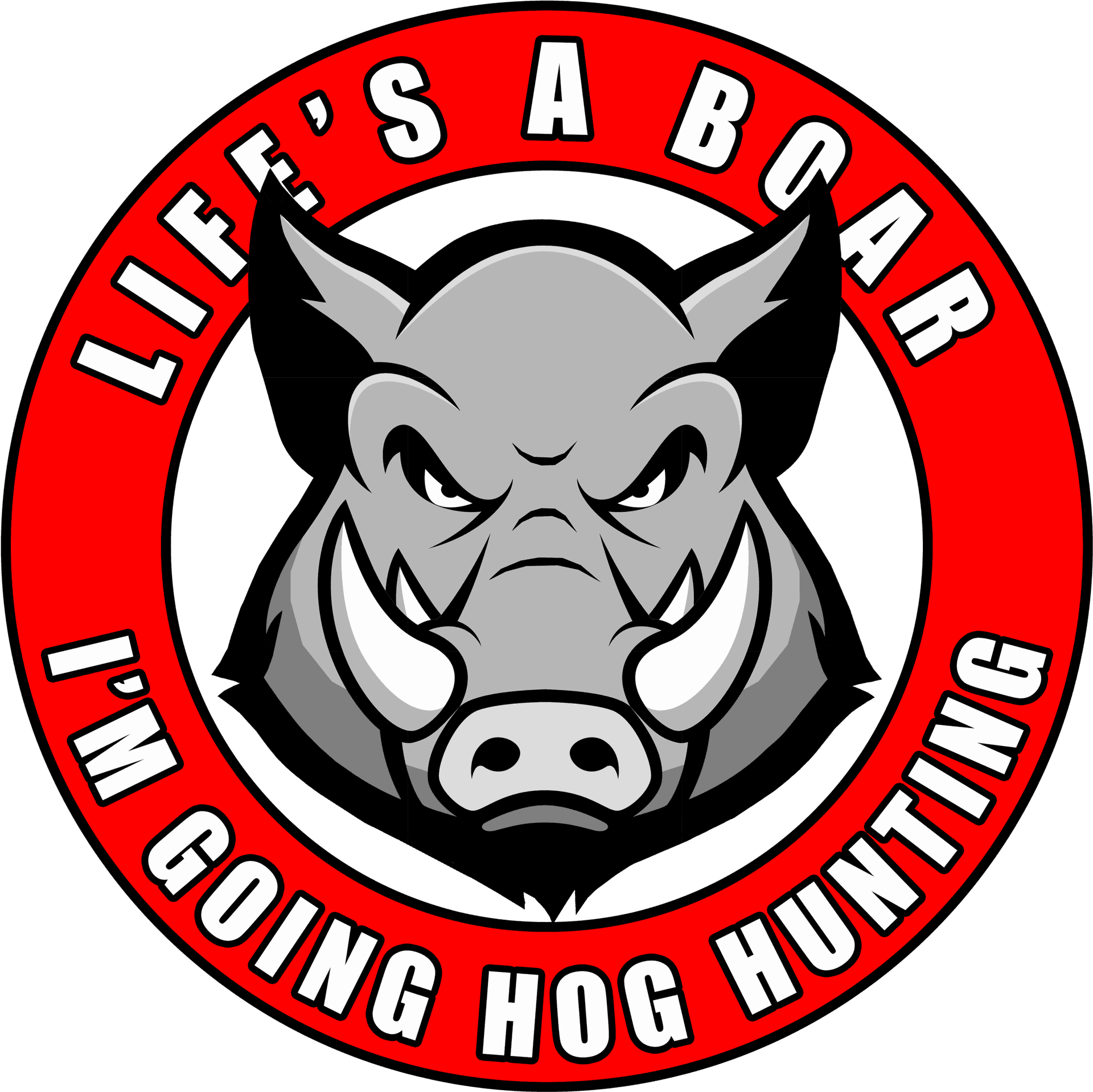 Download Lifes A Boar Going Hog Hunting Graphic | Wallpapers.com