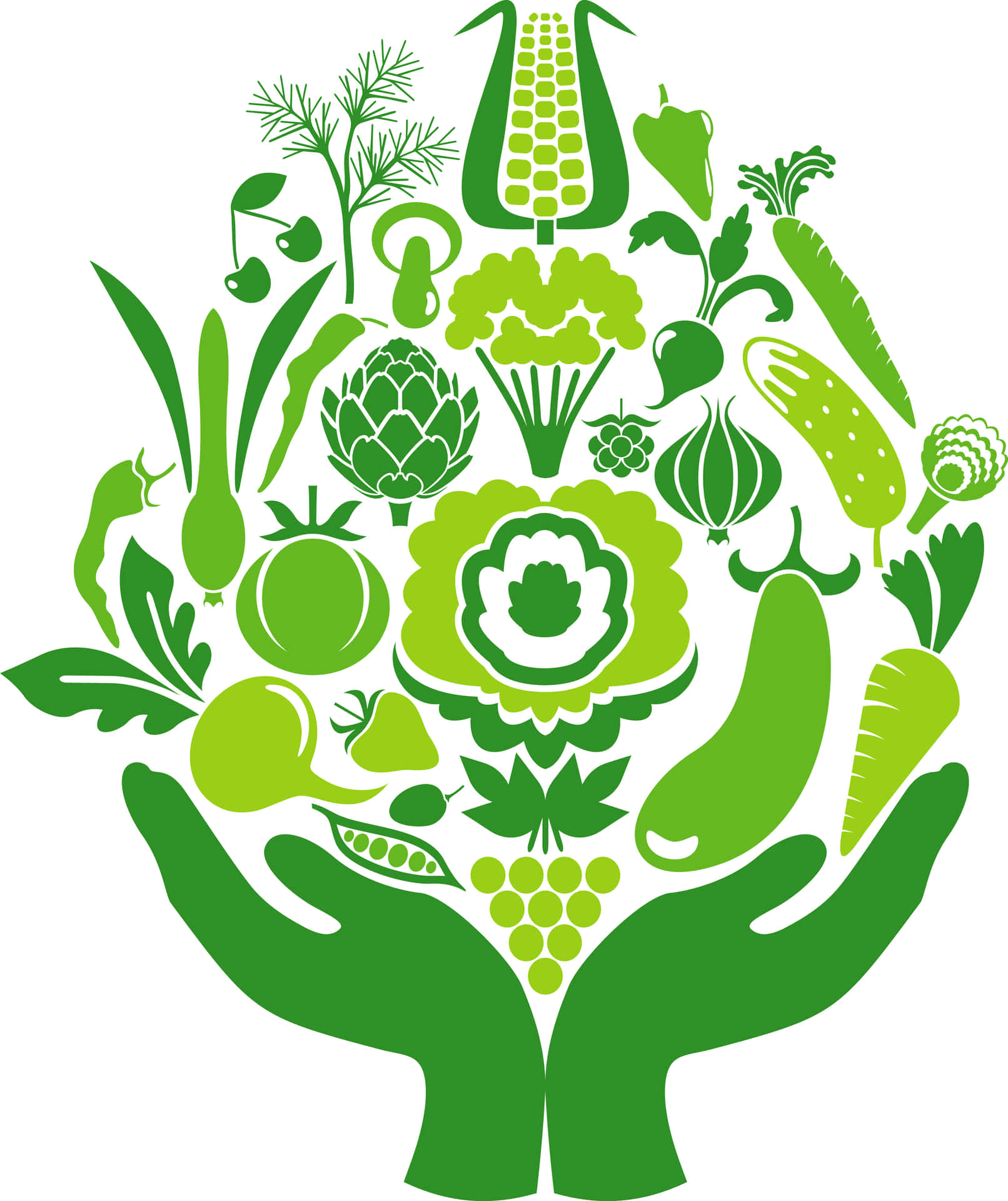 Green Food Icons - Png