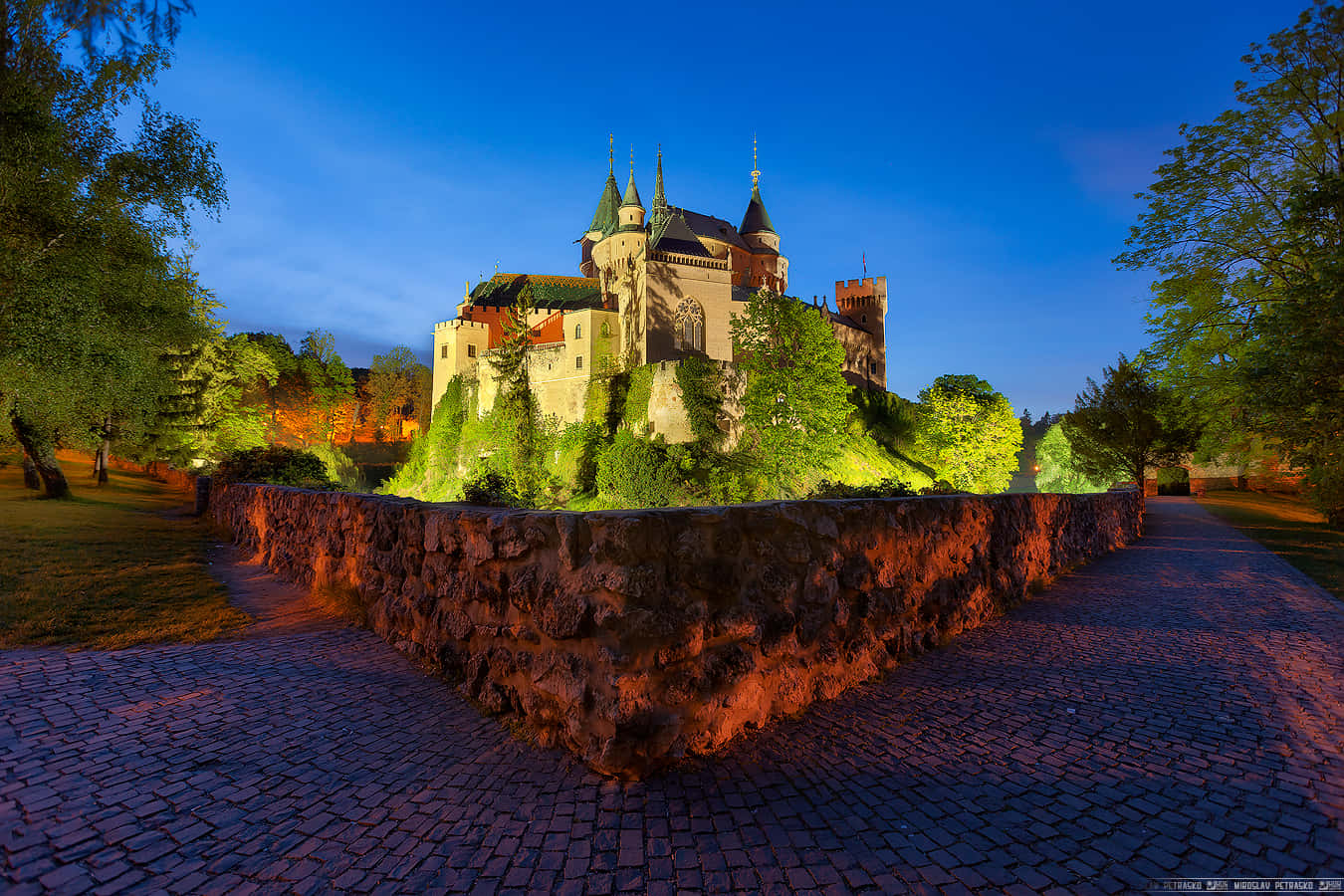 Light And Dark Bojnice Castle Desktop Wallpaper