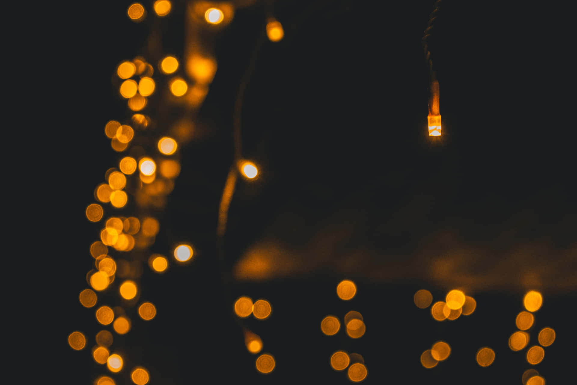 Fairy Lights With Bokeh Effects Background