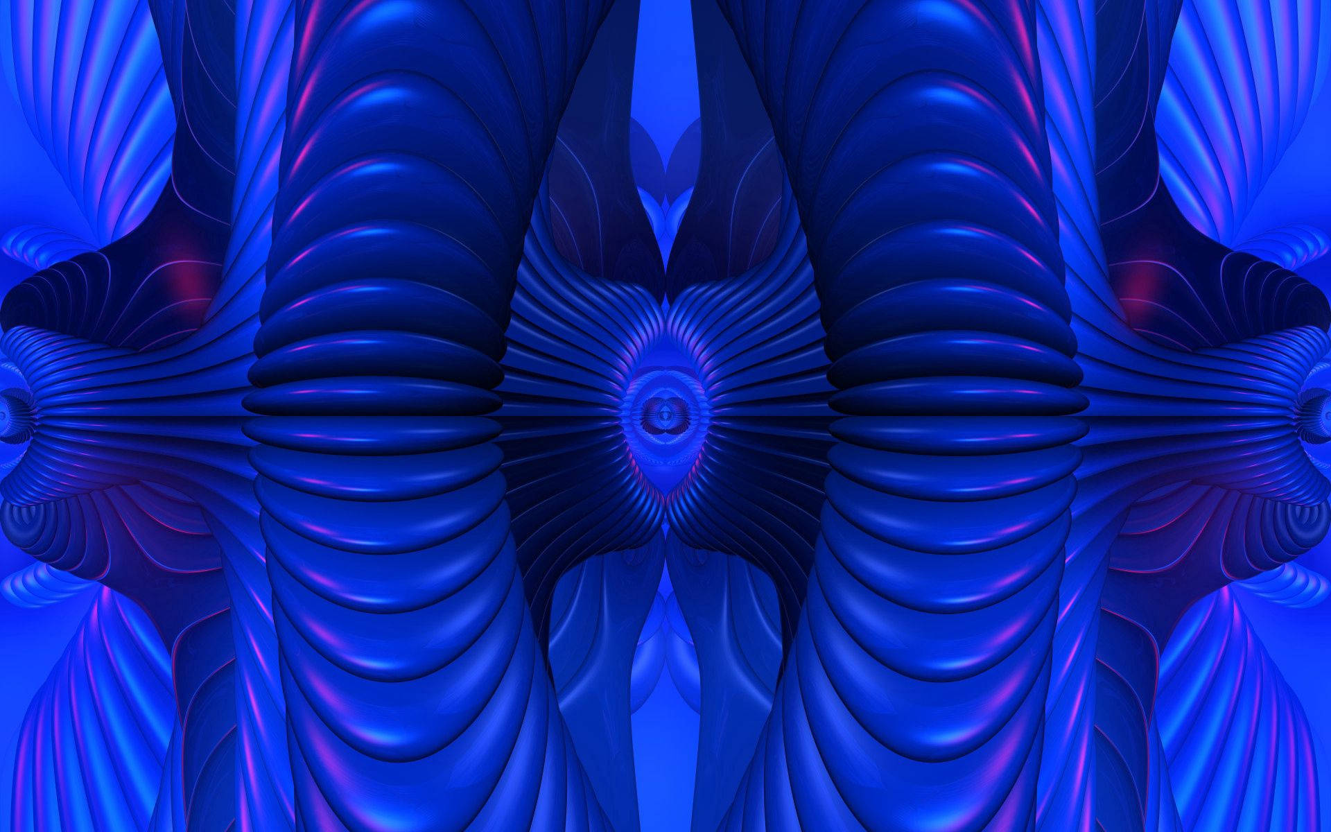 A 3D abstract of light blue shapes Wallpaper