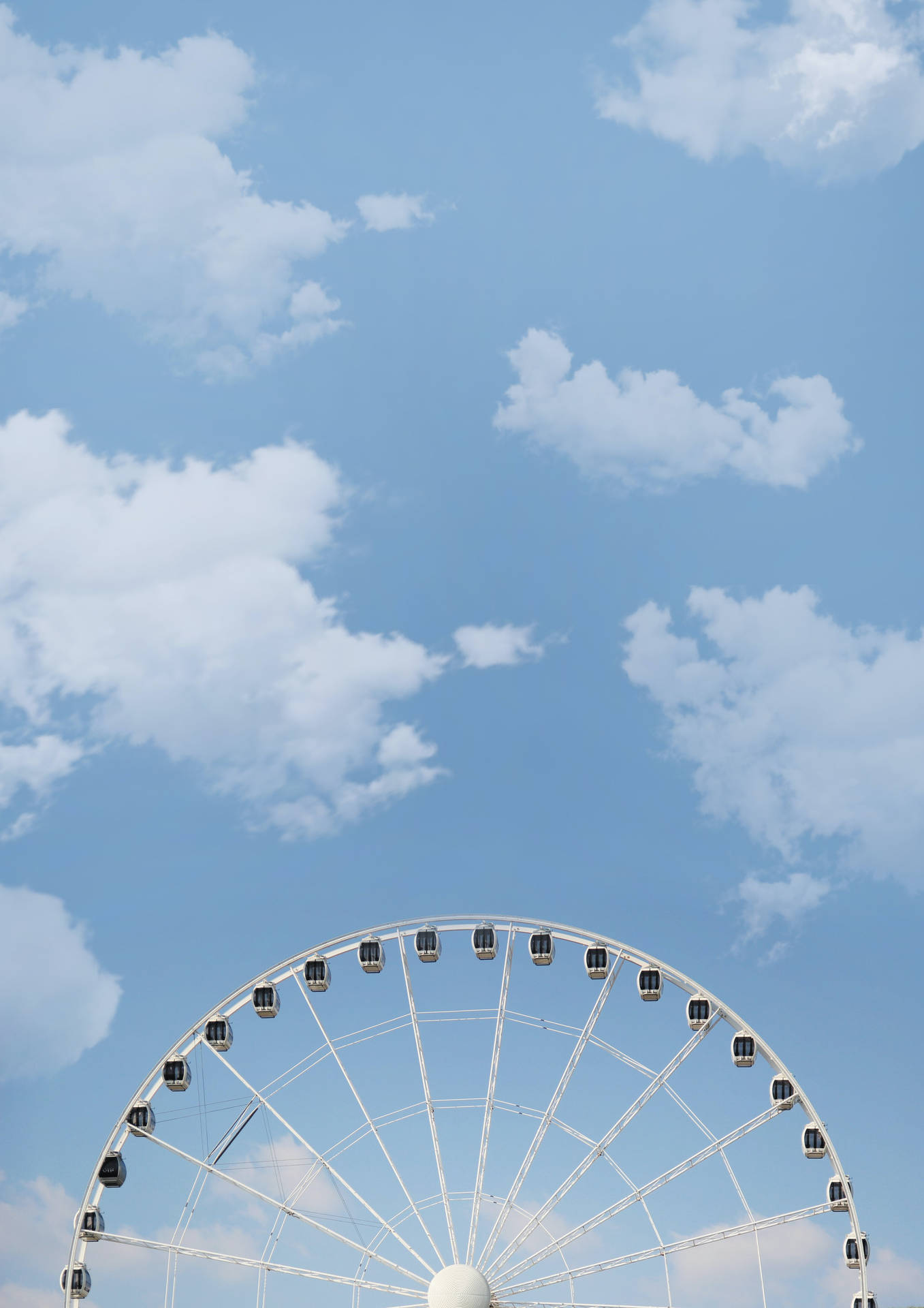 Light Blue Aesthetic Ferris Wheel Wallpaper