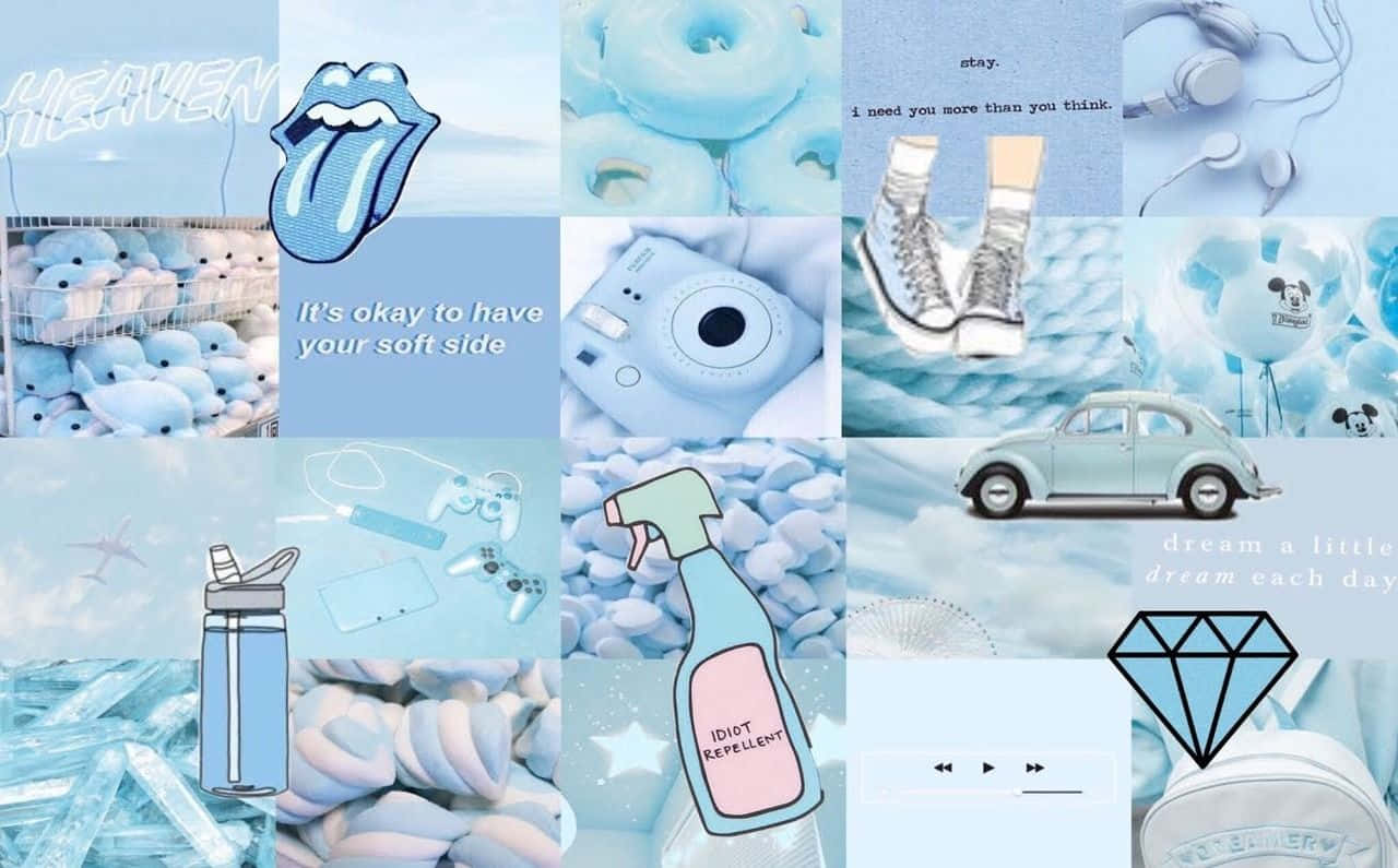 Get Ready to be Productive with this Light Blue Aesthetic Laptop Wallpaper