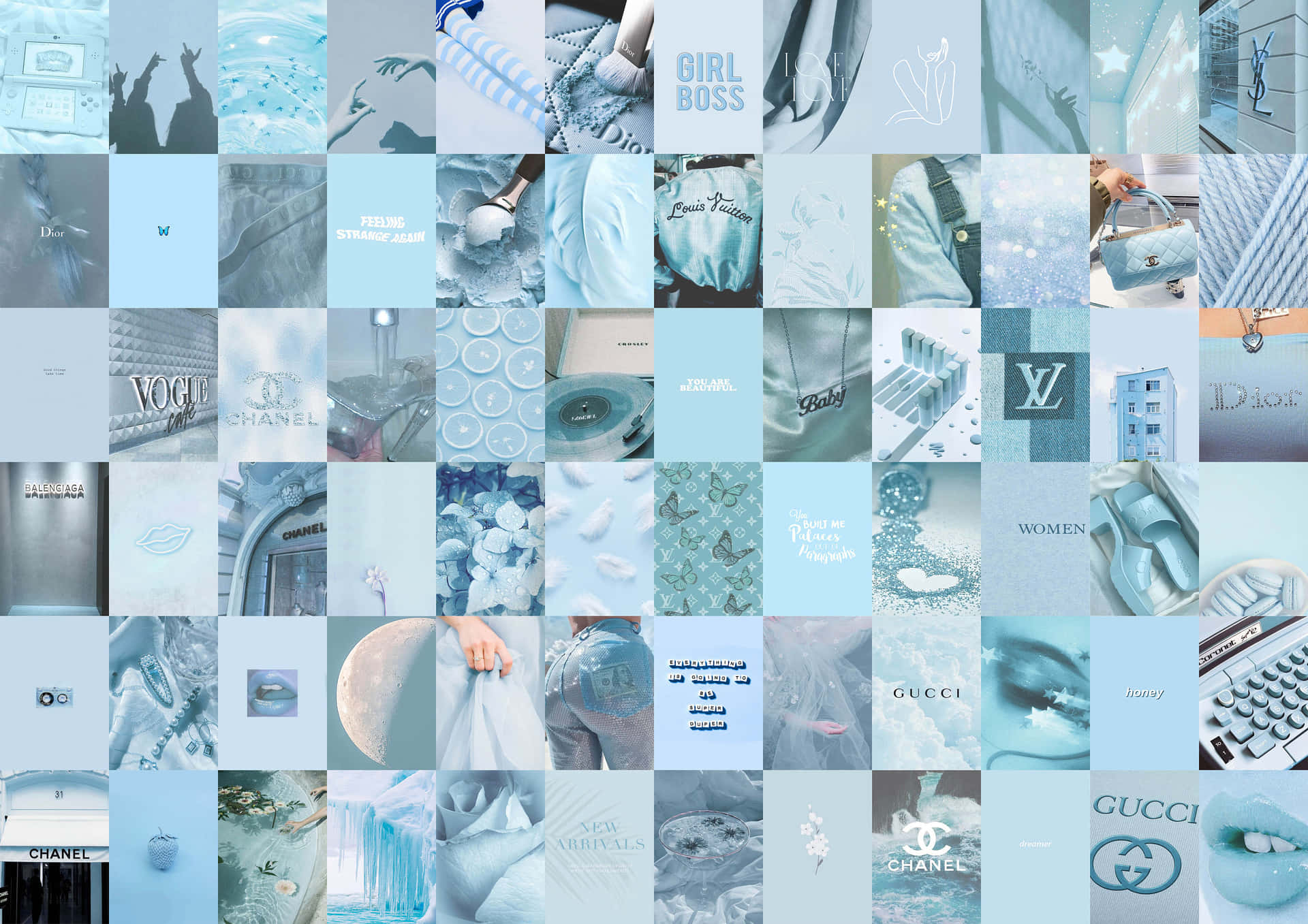 Peace and Calming of Light Blue Aesthetic