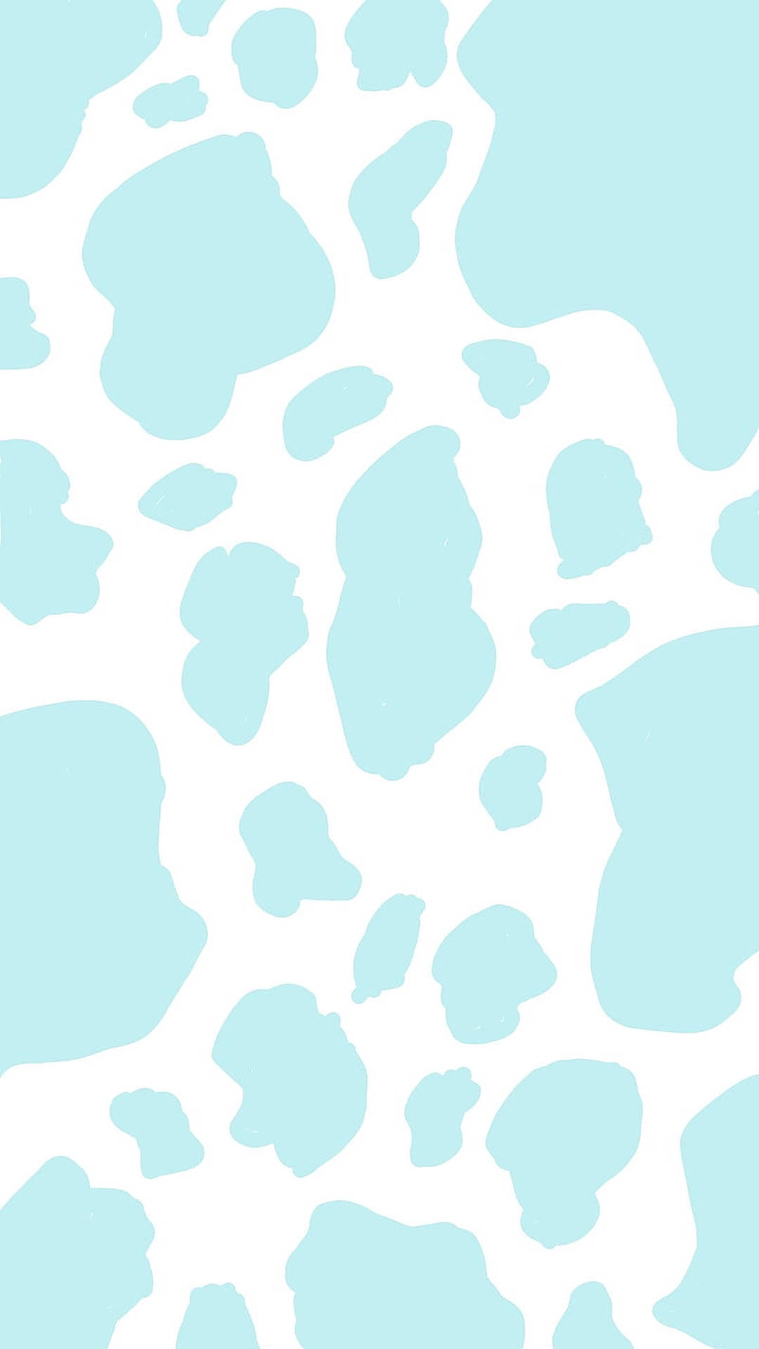 Light Blue Cow Print Wallpaper