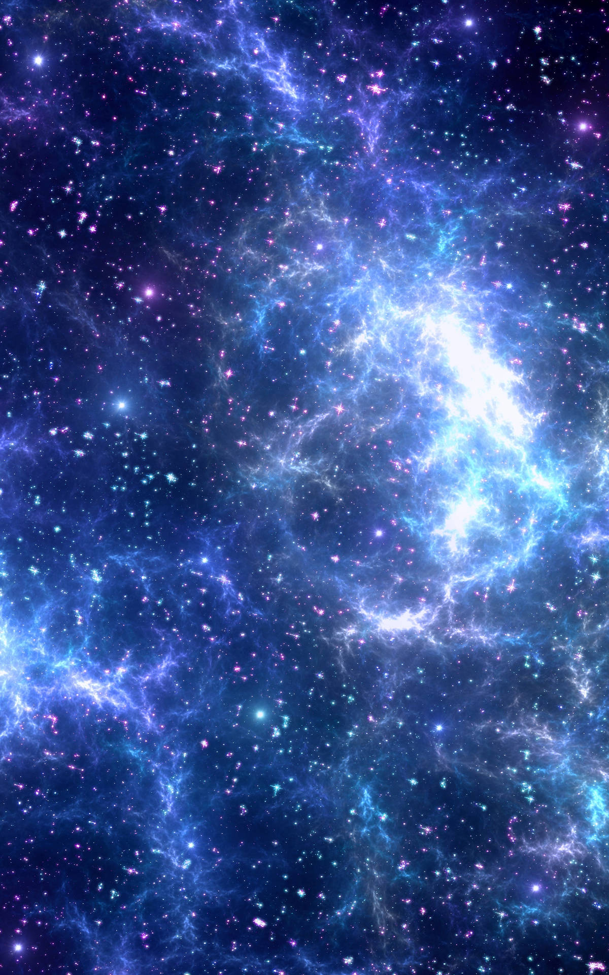 An alluring view of a light blue galaxy Wallpaper