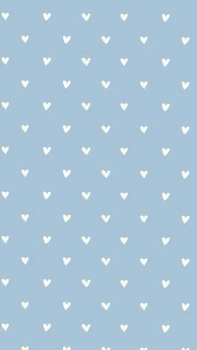 Light Blue Heart Pattern Background Wallpaper