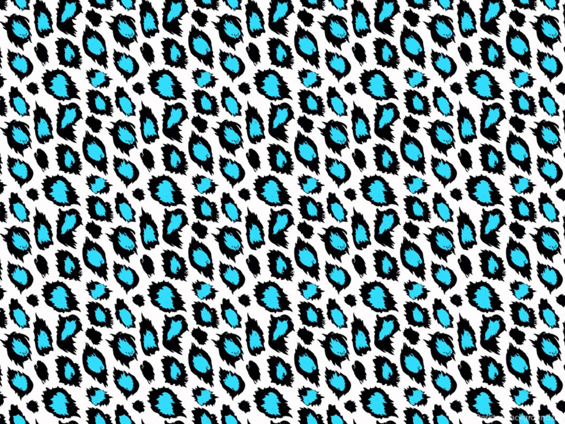 Light Blue Leopard Print Wallpaper
