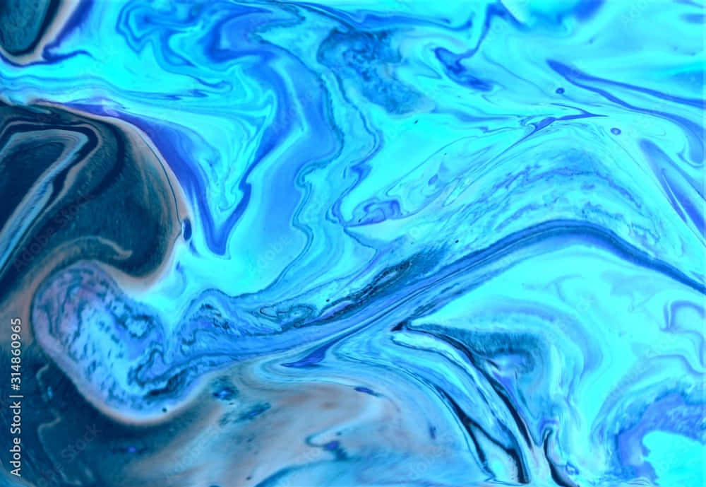 A Blue And Black Liquid With Swirls Wallpaper