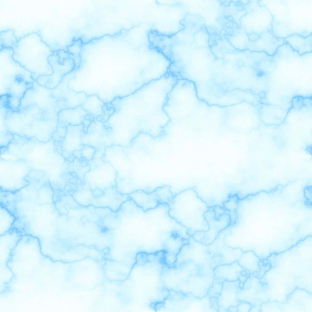Einblauer Marmorhintergrund Mit Weißen Wolken. Wallpaper