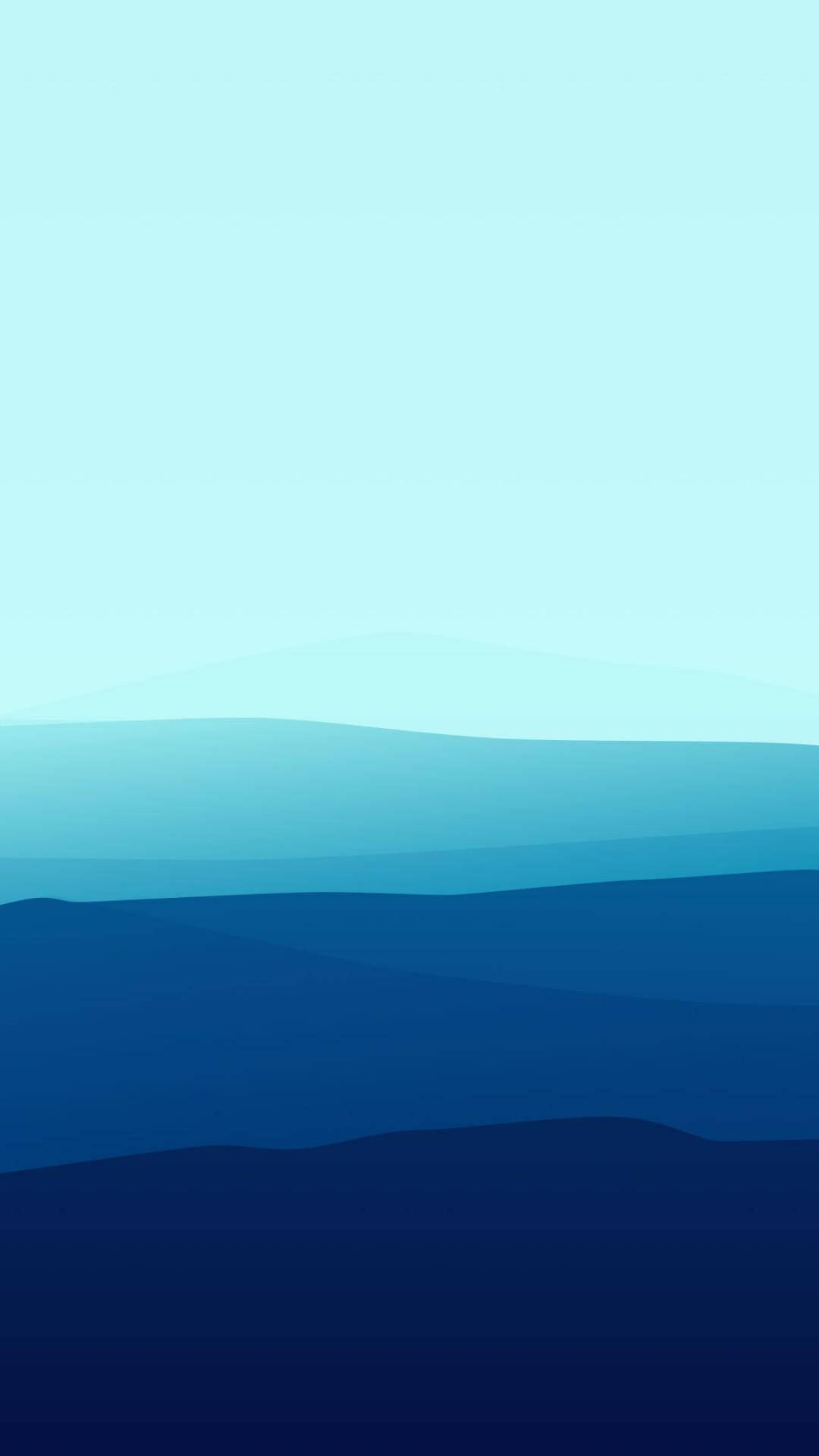 Light Blue Phone Gradient Mountains Wallpaper