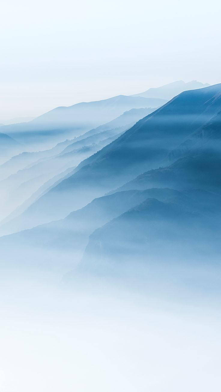 Light Blue Phone Mountains Wallpaper
