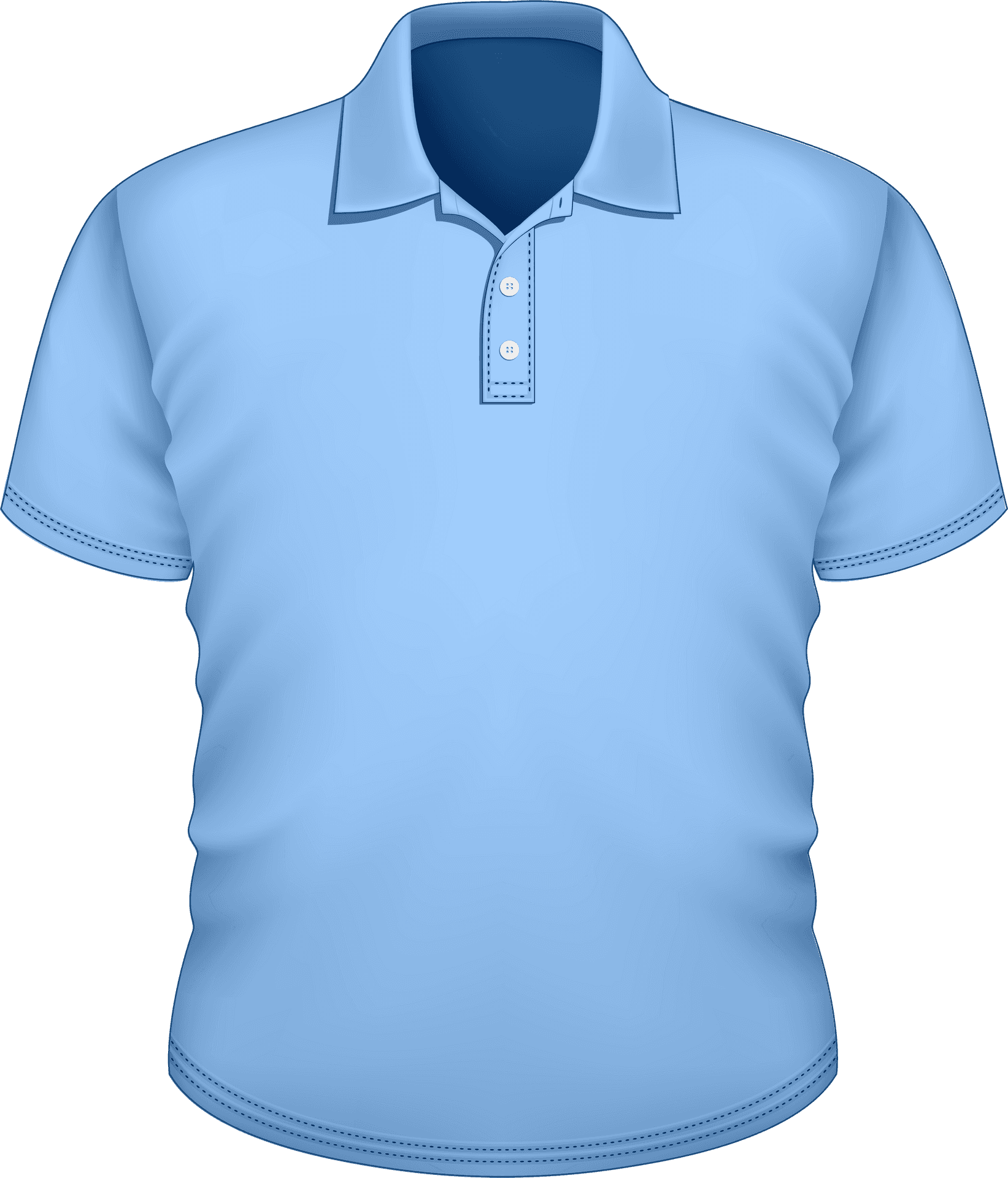 Light Blue Polo Shirt Mockup PNG