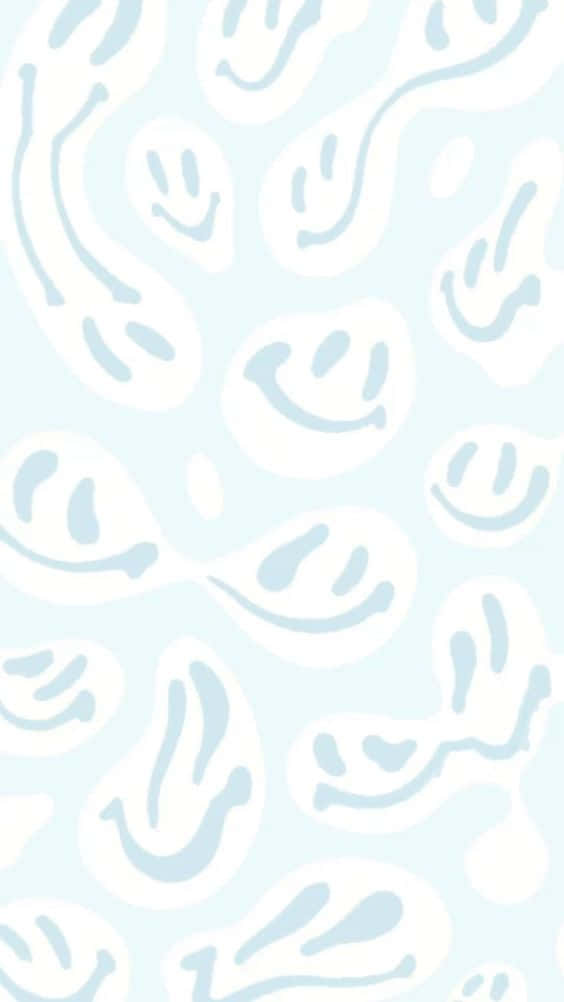 Light Blue Preppy Paisley Pattern Wallpaper