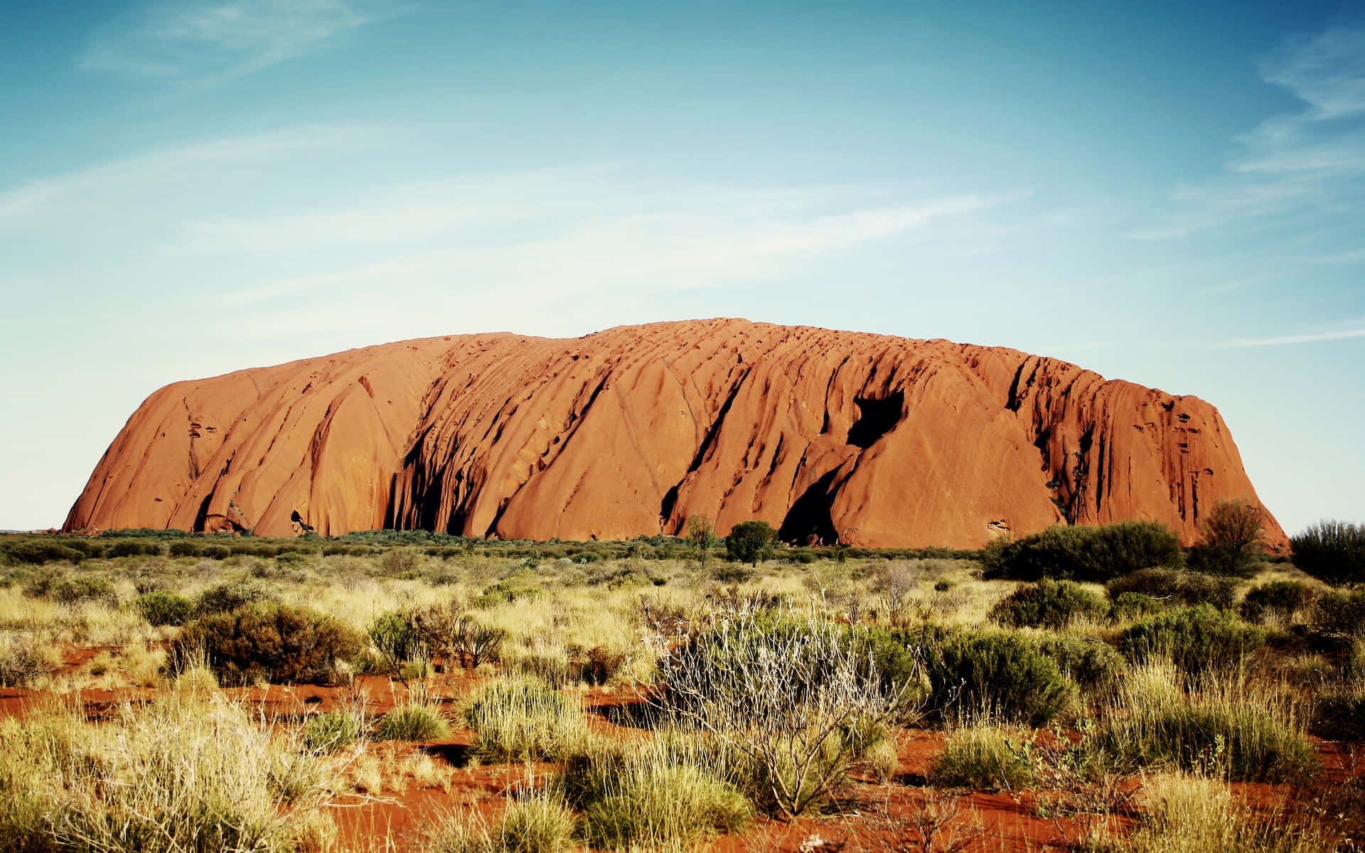 Ljusblåhimmel Uluru Wallpaper
