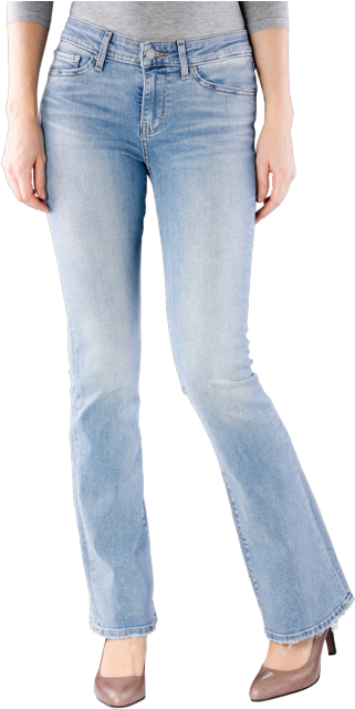 Light Blue Womens Jeanswith Heels PNG
