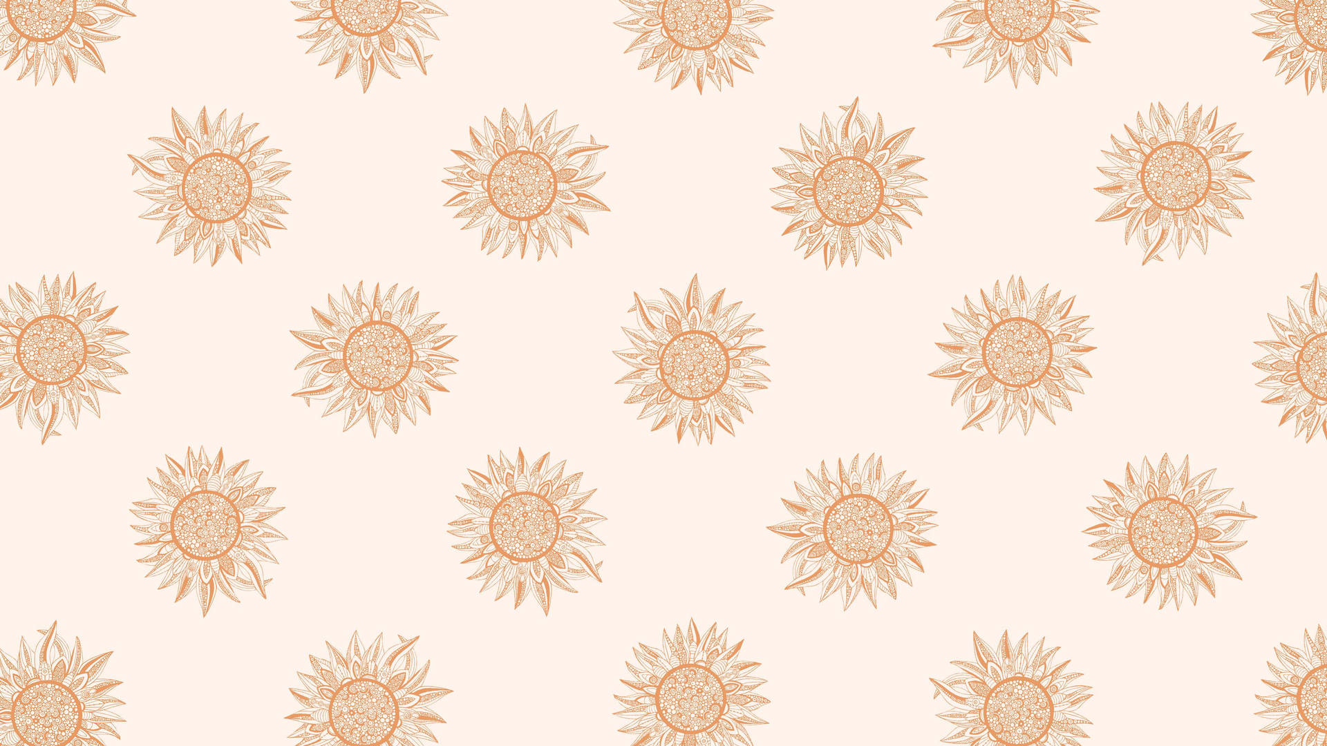 Light Brown Aesthetic Flowers Wallpaper