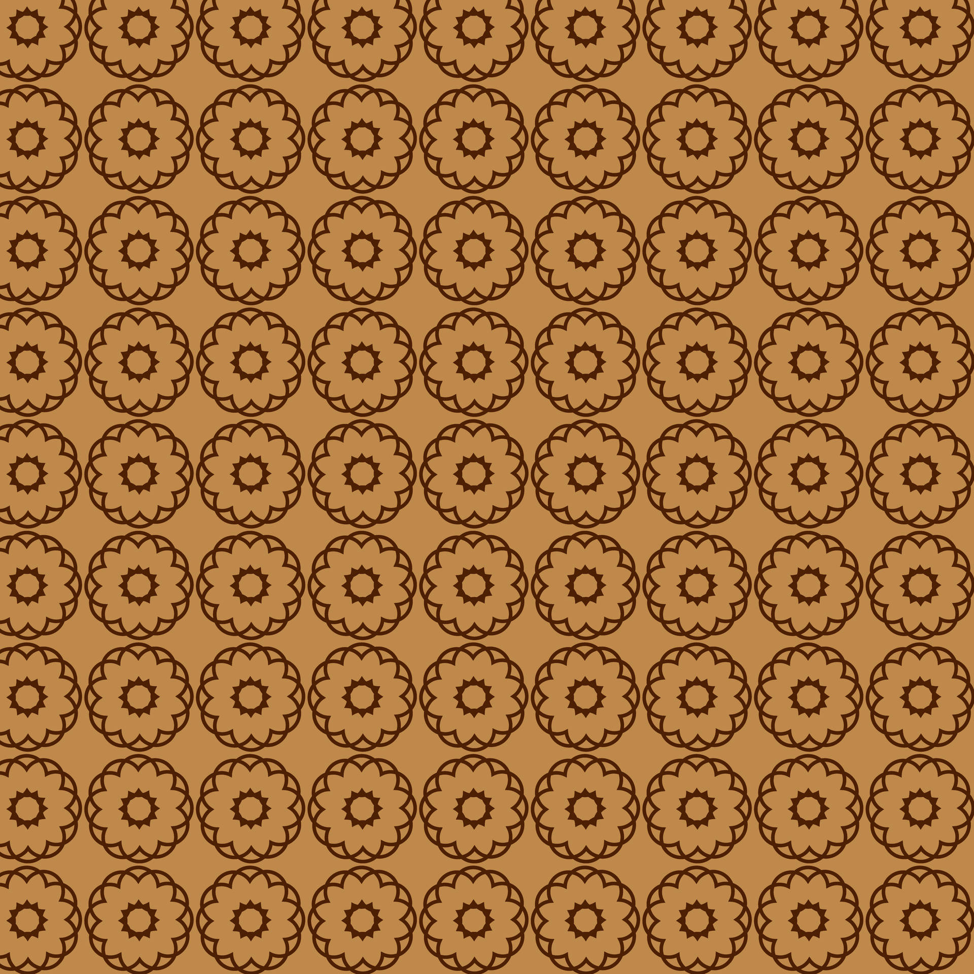 Leichtbraunes Florales Muster Wallpaper