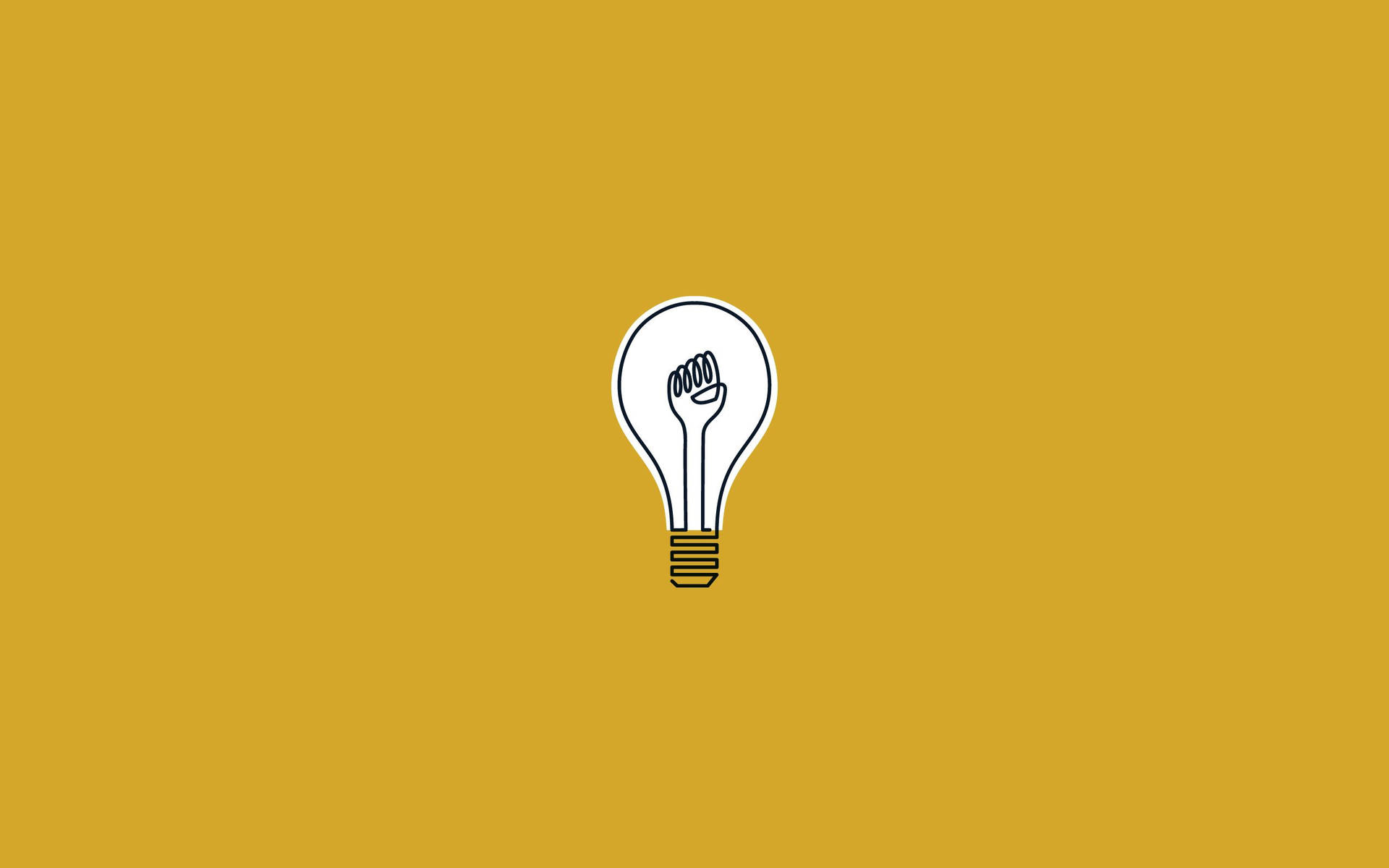 Light Bulb Neon Yellow Wallpaper
