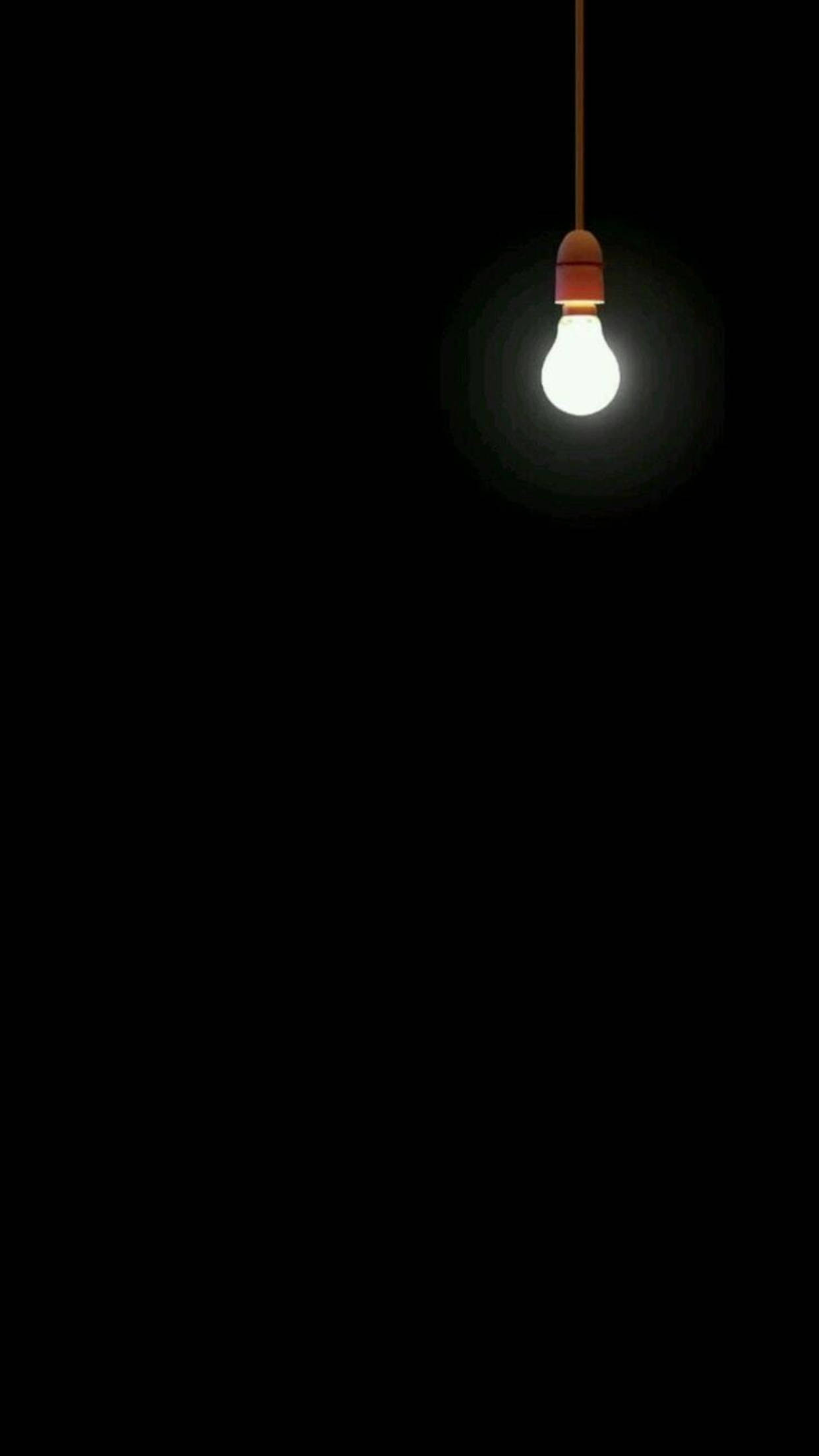 Light Bulb On Black Iphone 6 Plus Wallpaper