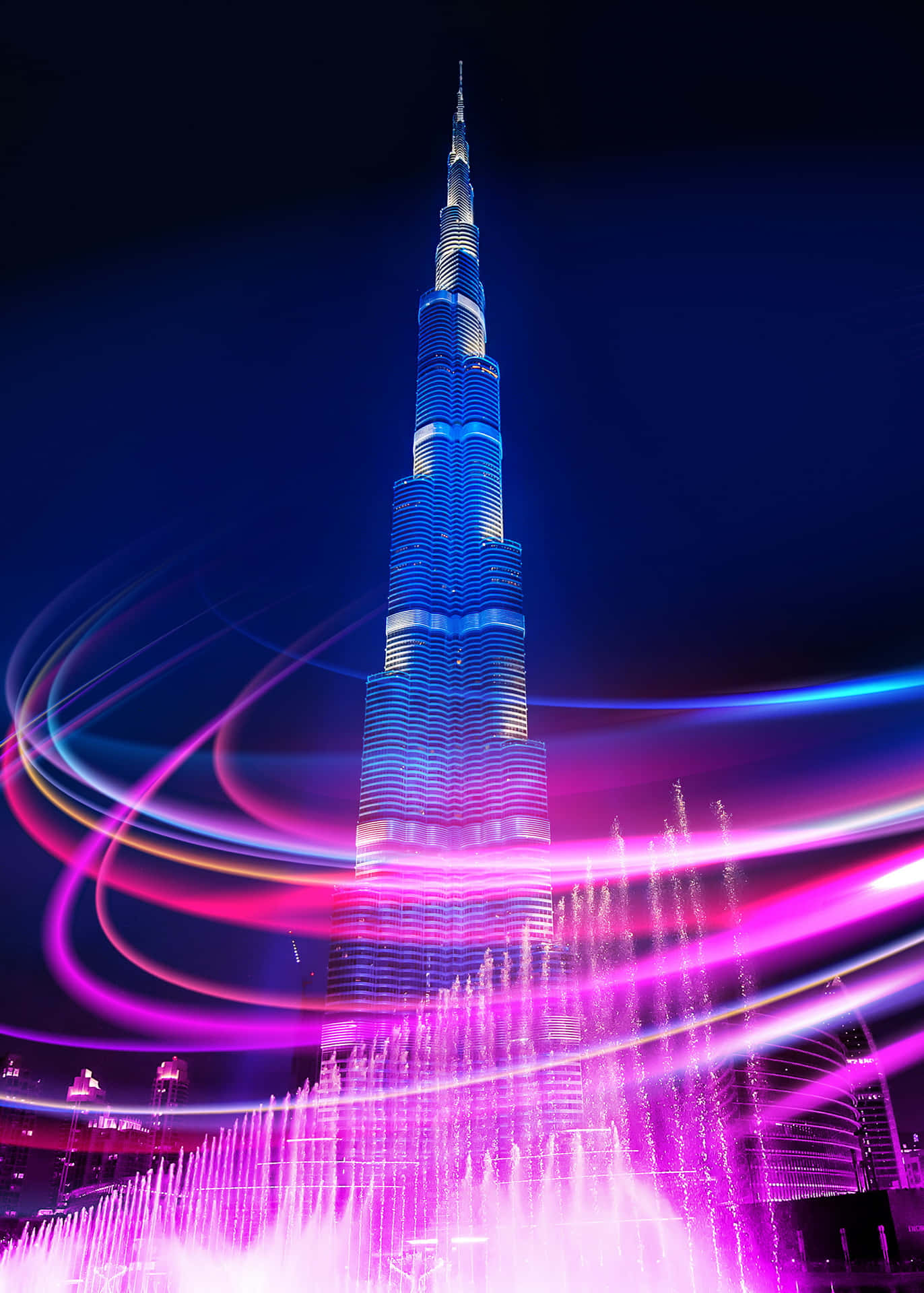 Burj Khalifa With A Light Effect Picture