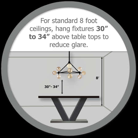Light Fixture Height Guide PNG