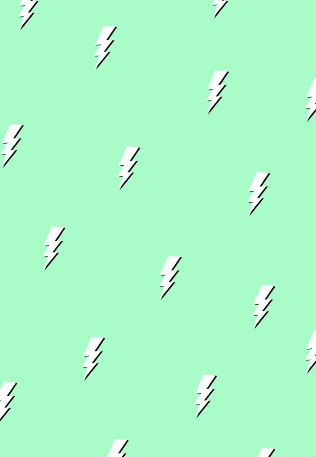 Download Light Green Aesthetic Thunderbolts Wallpaper 