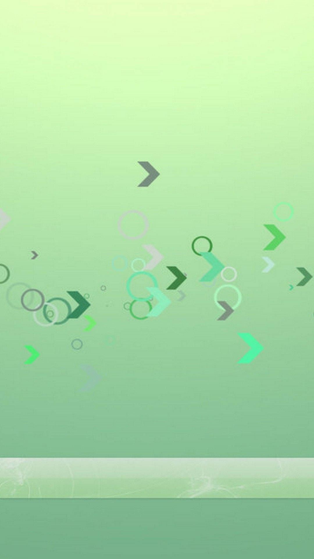 Dynamic Light Green Arrow Circles Wallpaper