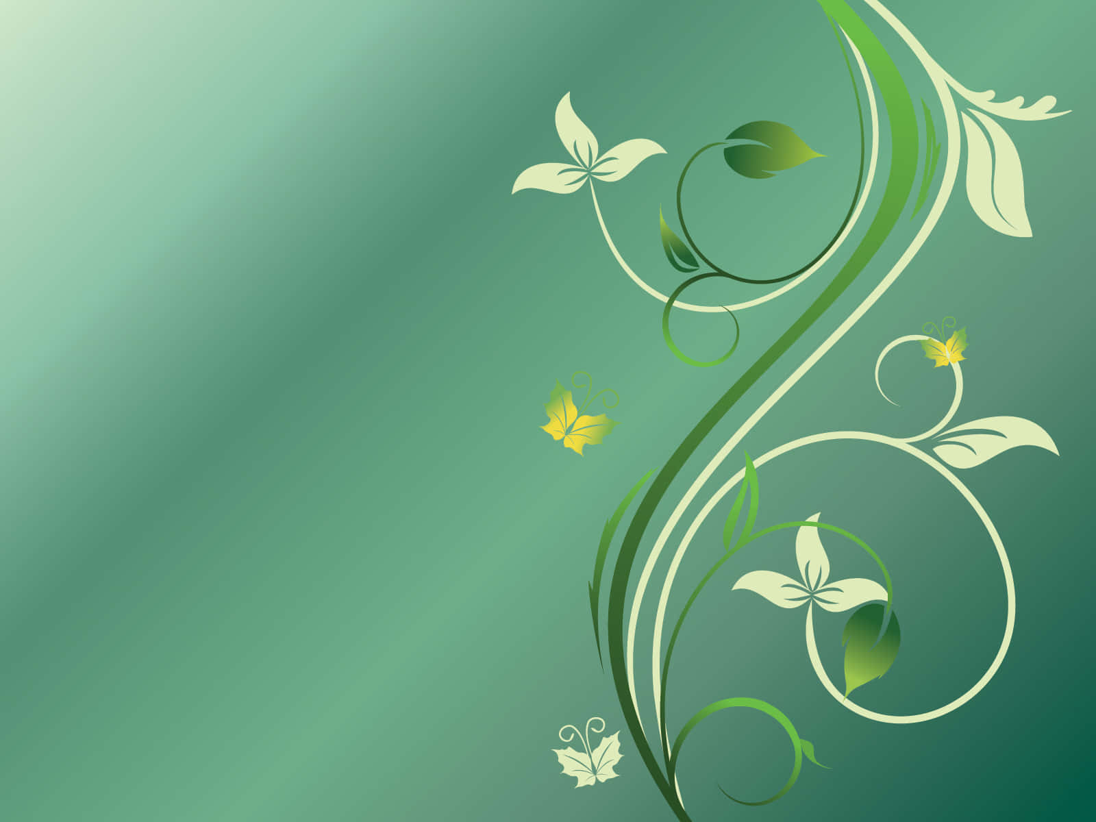 Light Green Floral Design Background