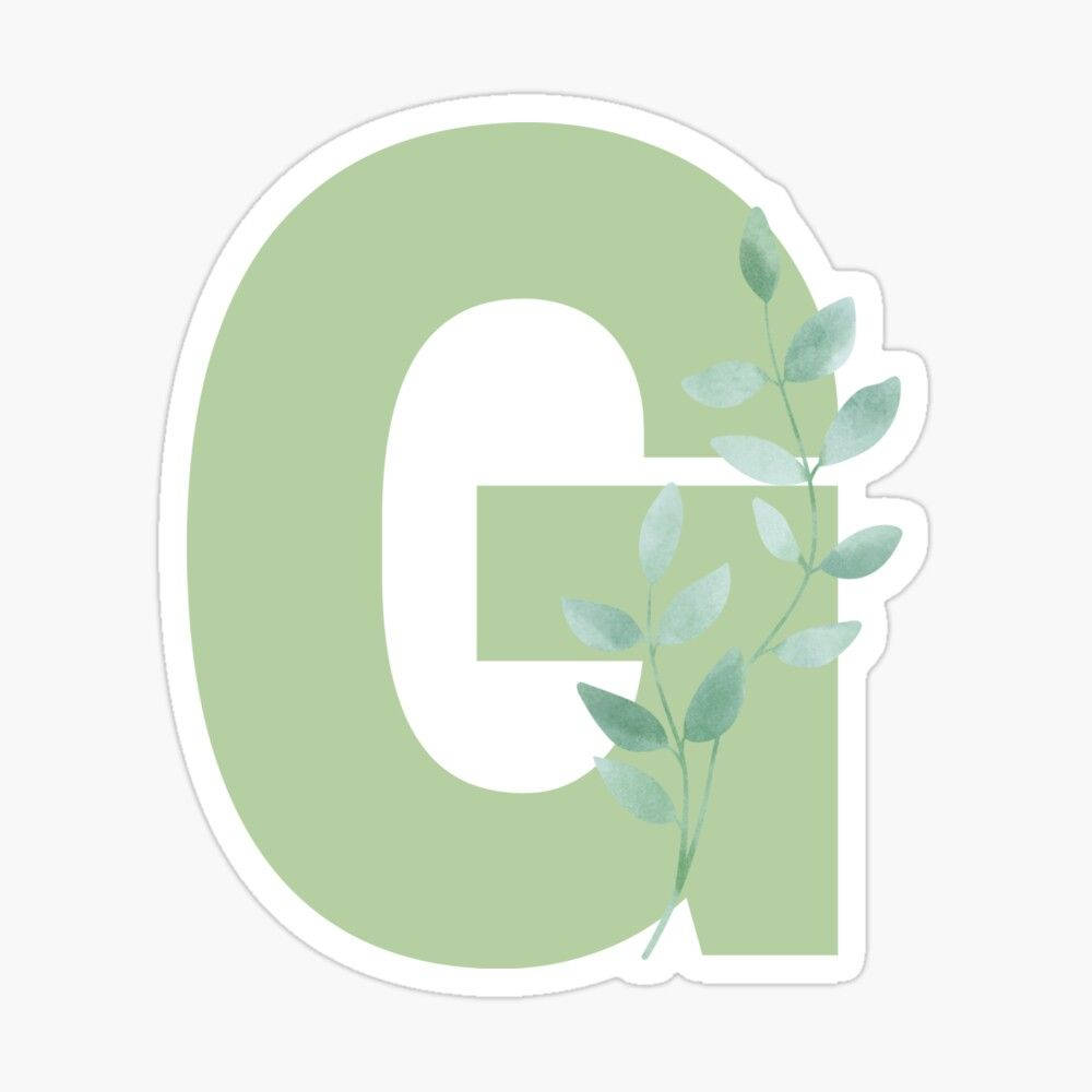 Vibrant Green Letter G Wallpaper