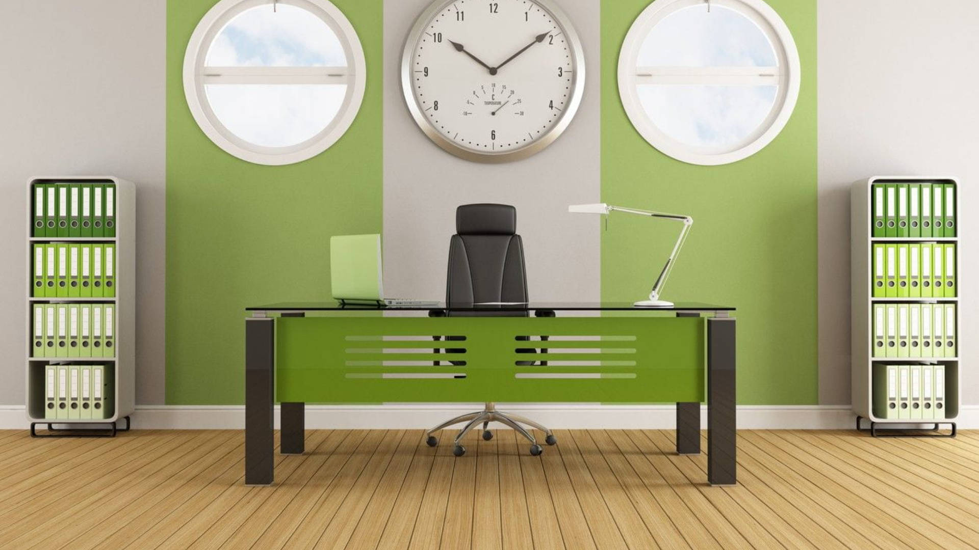 Light Green Zoom Background Office Wallpaper