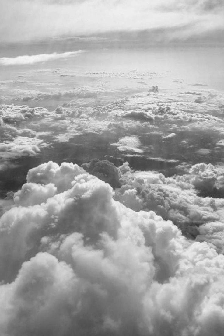 Light Grey Aesthetic Clouds Wallpaper