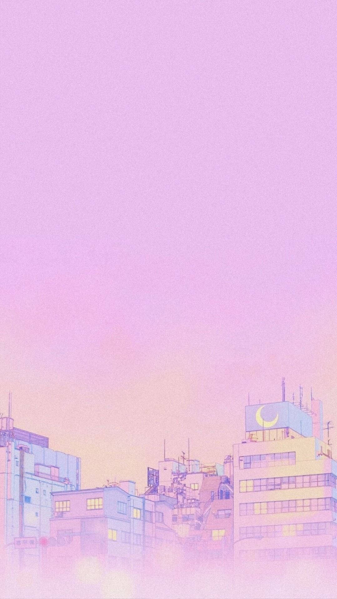 Light Pink Aesthetic City Picture