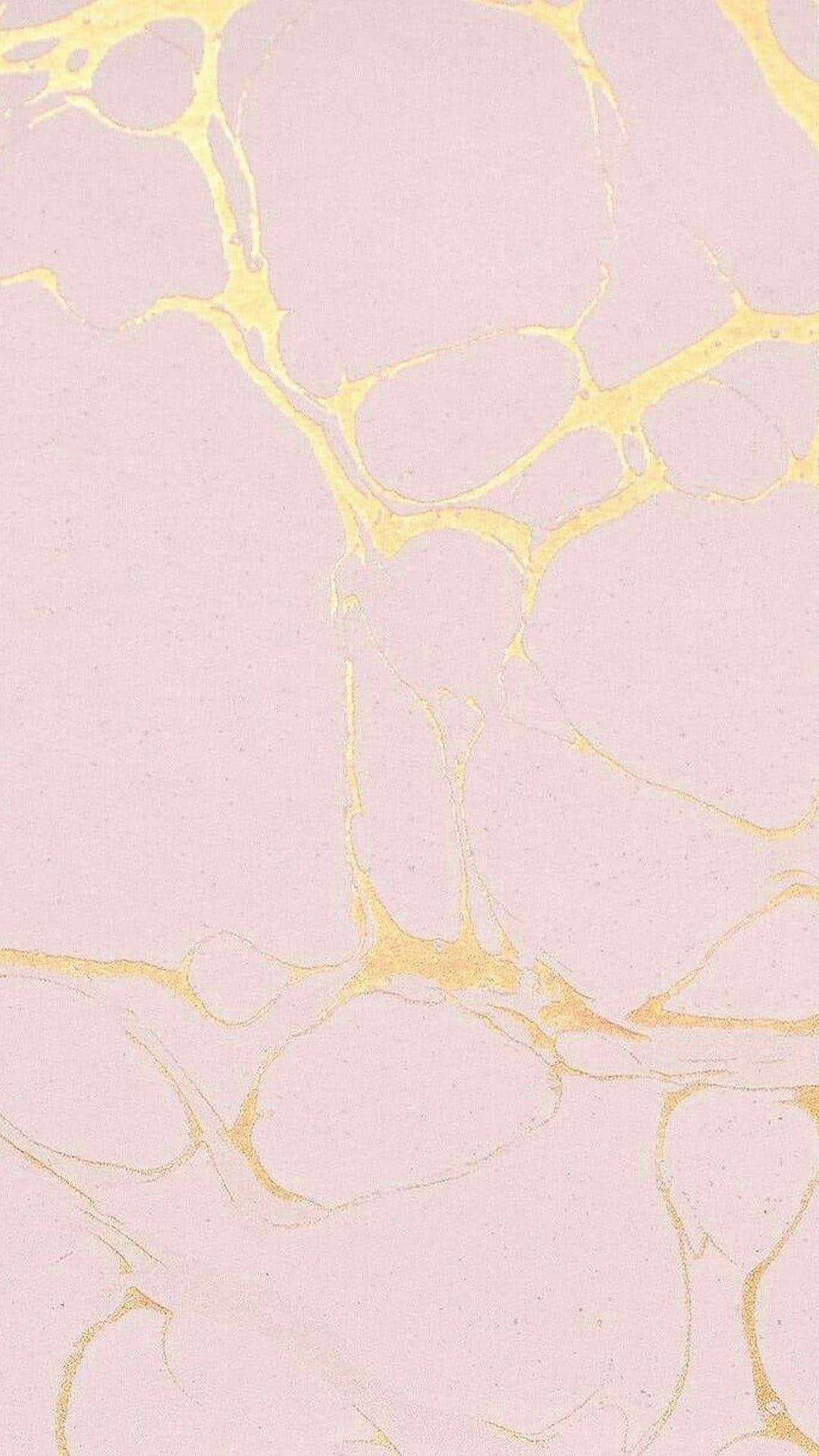A Pink Marble Background With Gold Paint Wallpaper