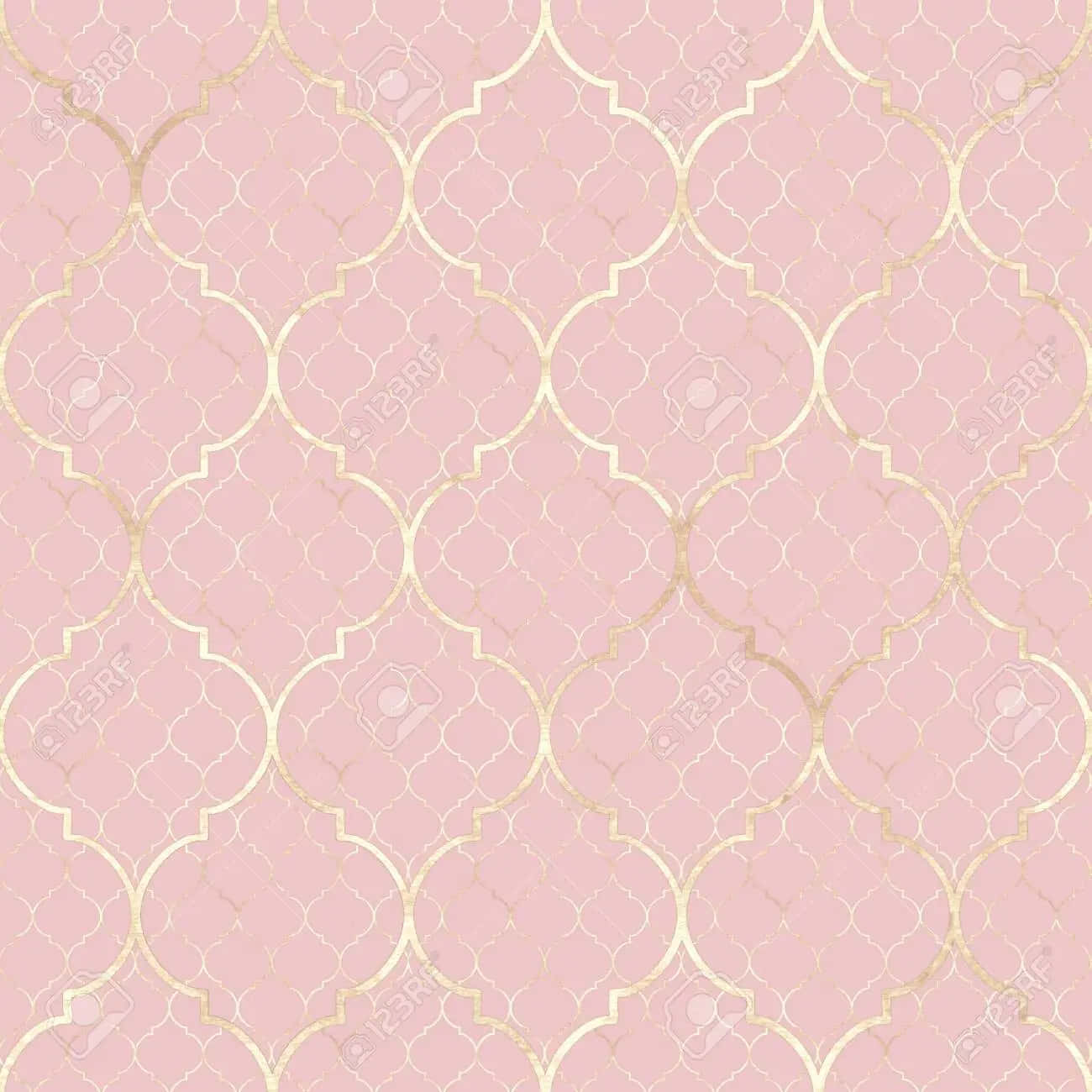 A bright and shiny combination of light pink and golden colors Wallpaper