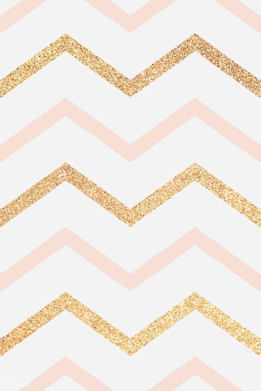 A Pink And Gold Chevron Wallpaper Wallpaper