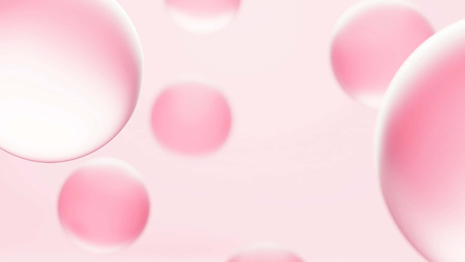 Floating Light Pink Bubbles Background