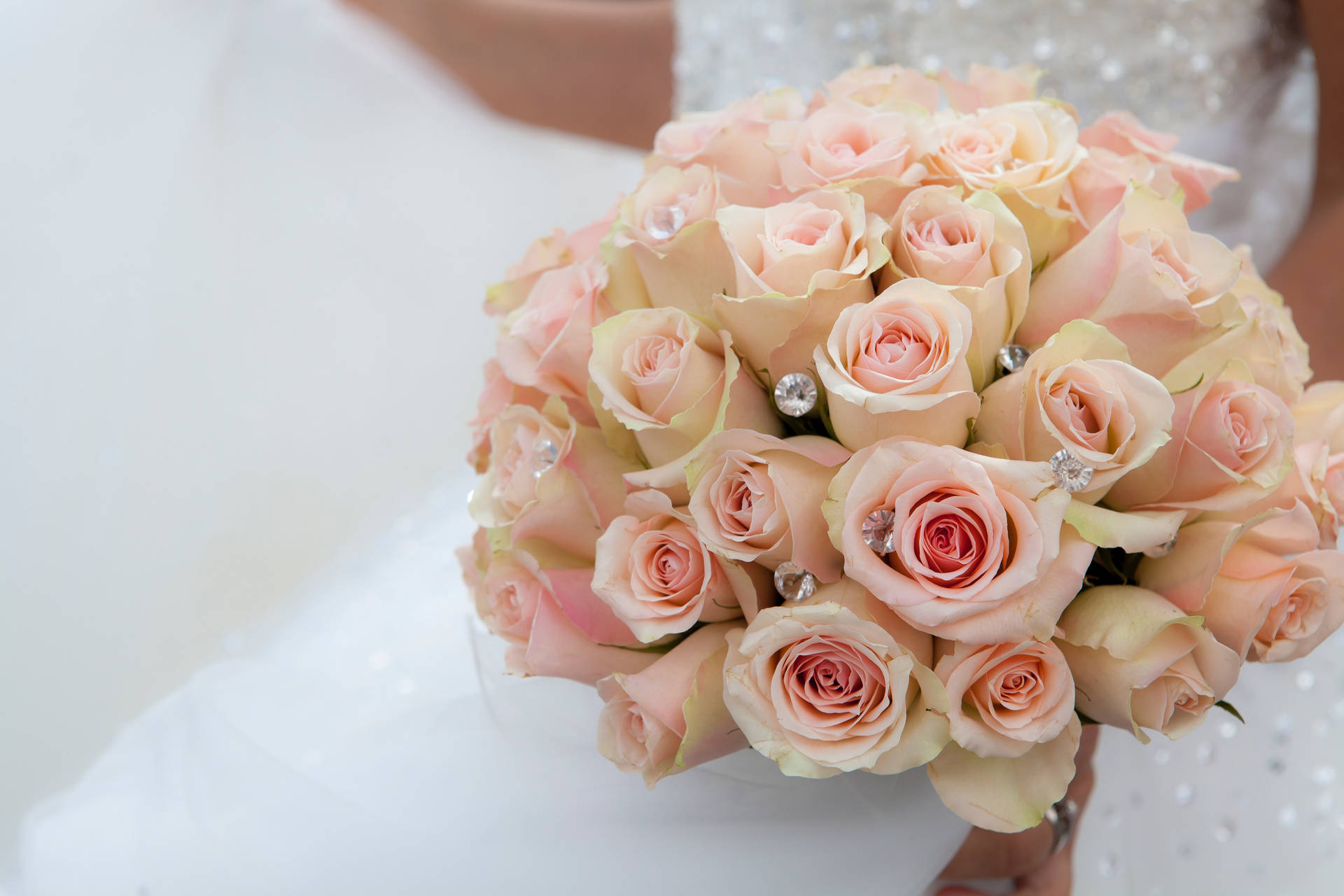 Light Pink Bridal Bouquet Wallpaper