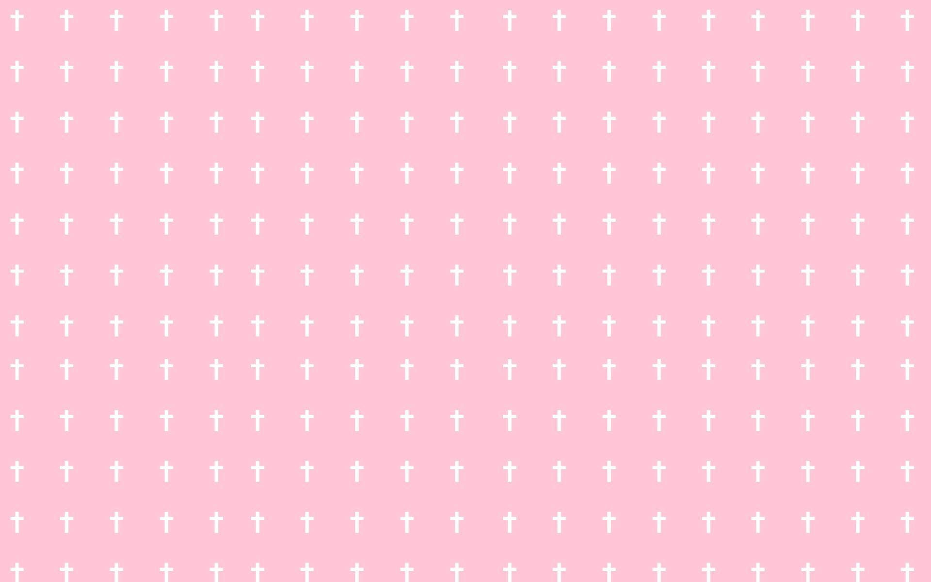 Light Pink Cross Pattern Wallpaper