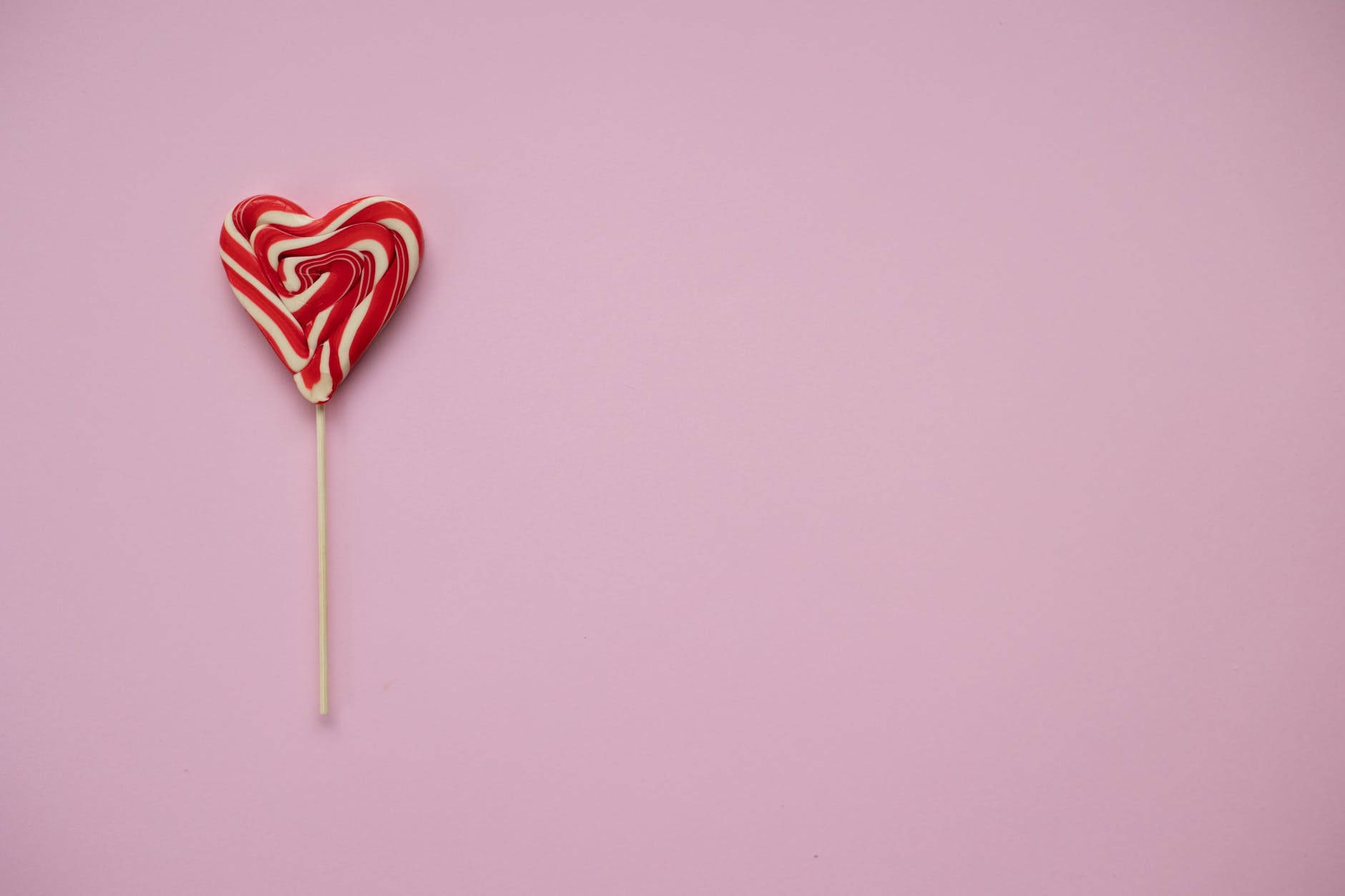 Light Pink Heart Lollipop Wallpaper