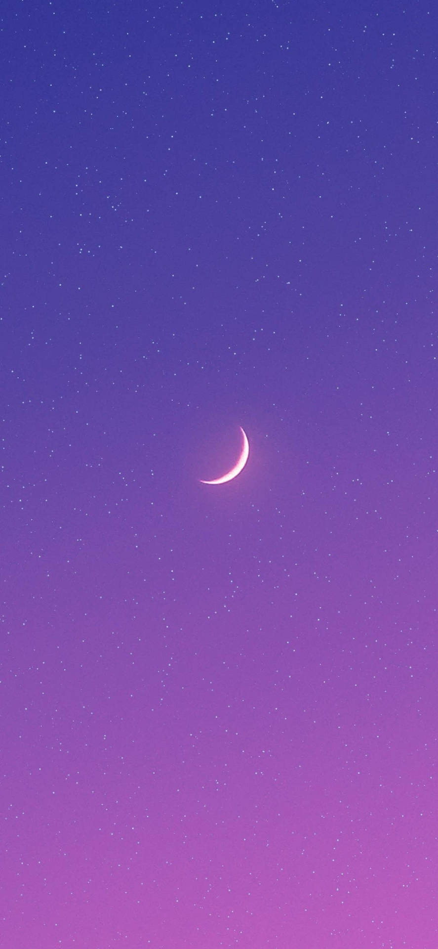 Free Photo  Pink sky background with crescent moon