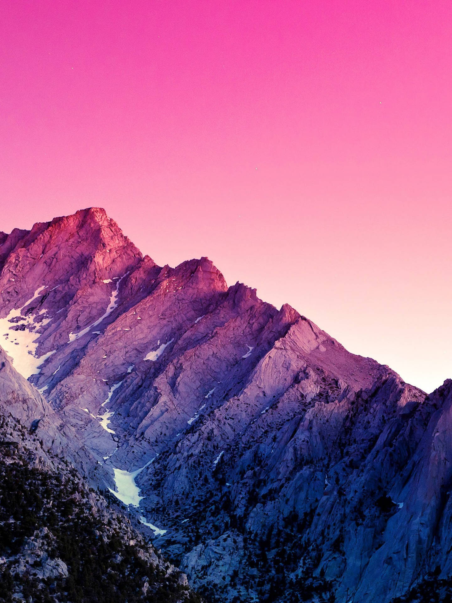 Light Purple Aesthetic Mountains Picture