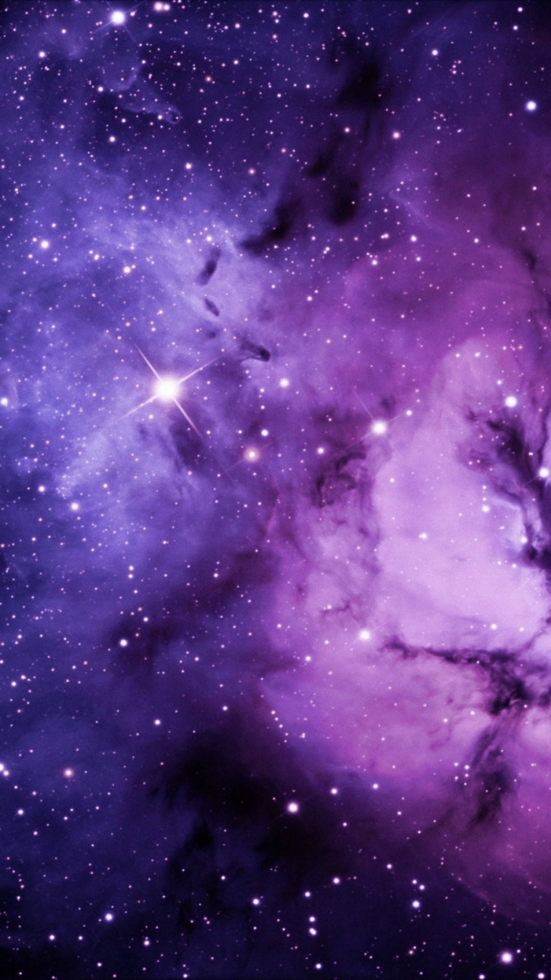 Light Purple Aesthetic Stars In Space Wallpaper