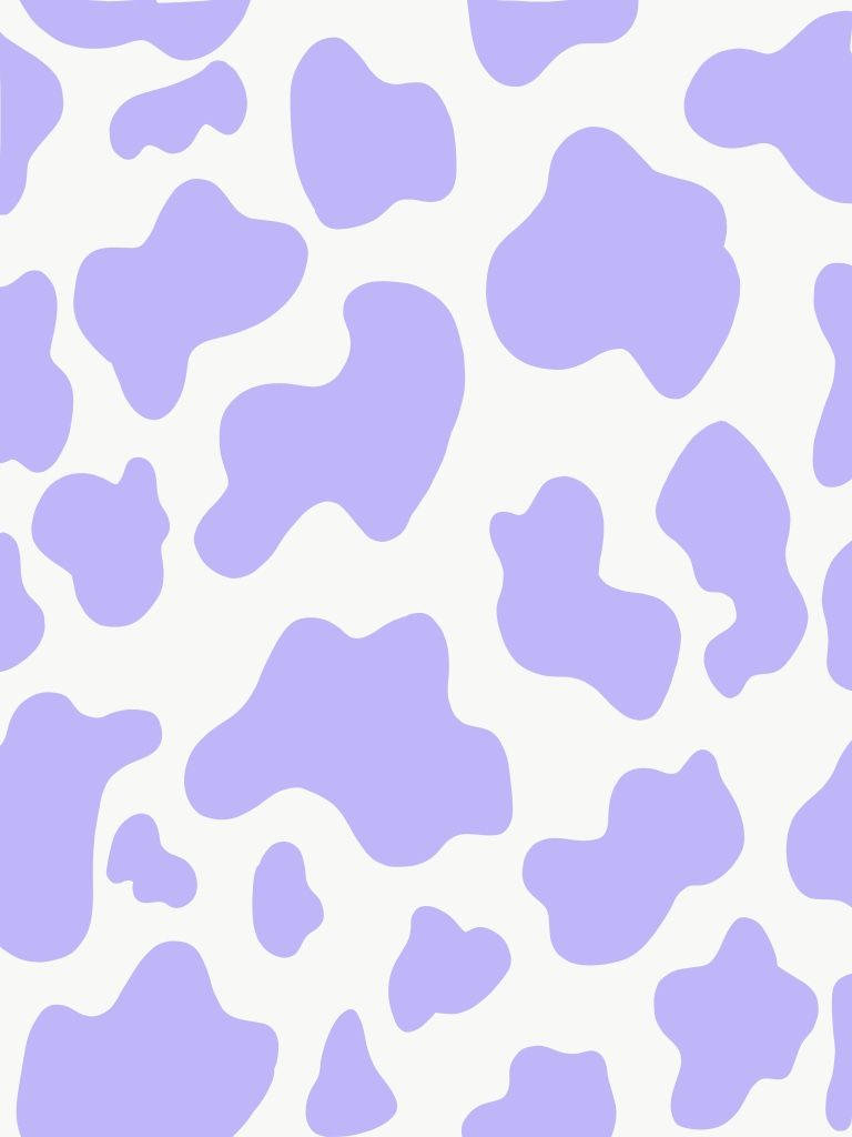 Light Purple And White Cow Pattern