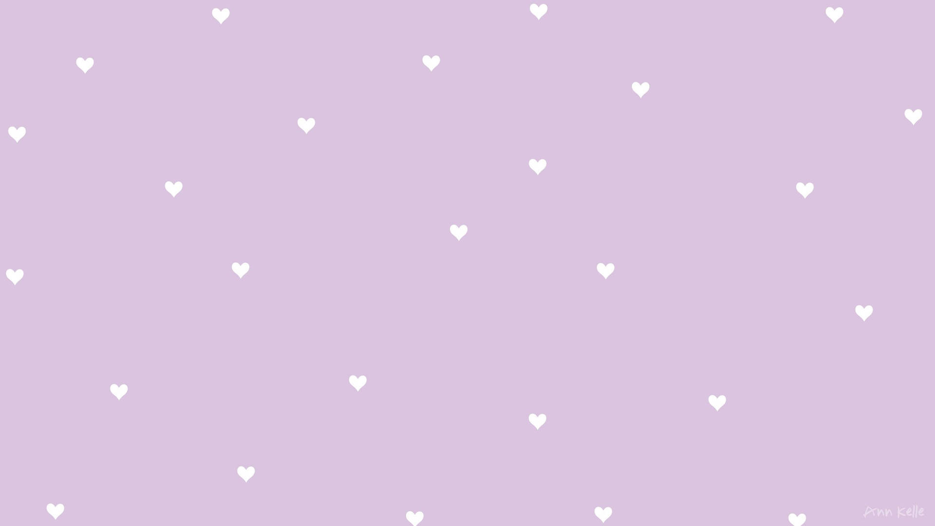 Light Purple Background And Hearts Wallpaper