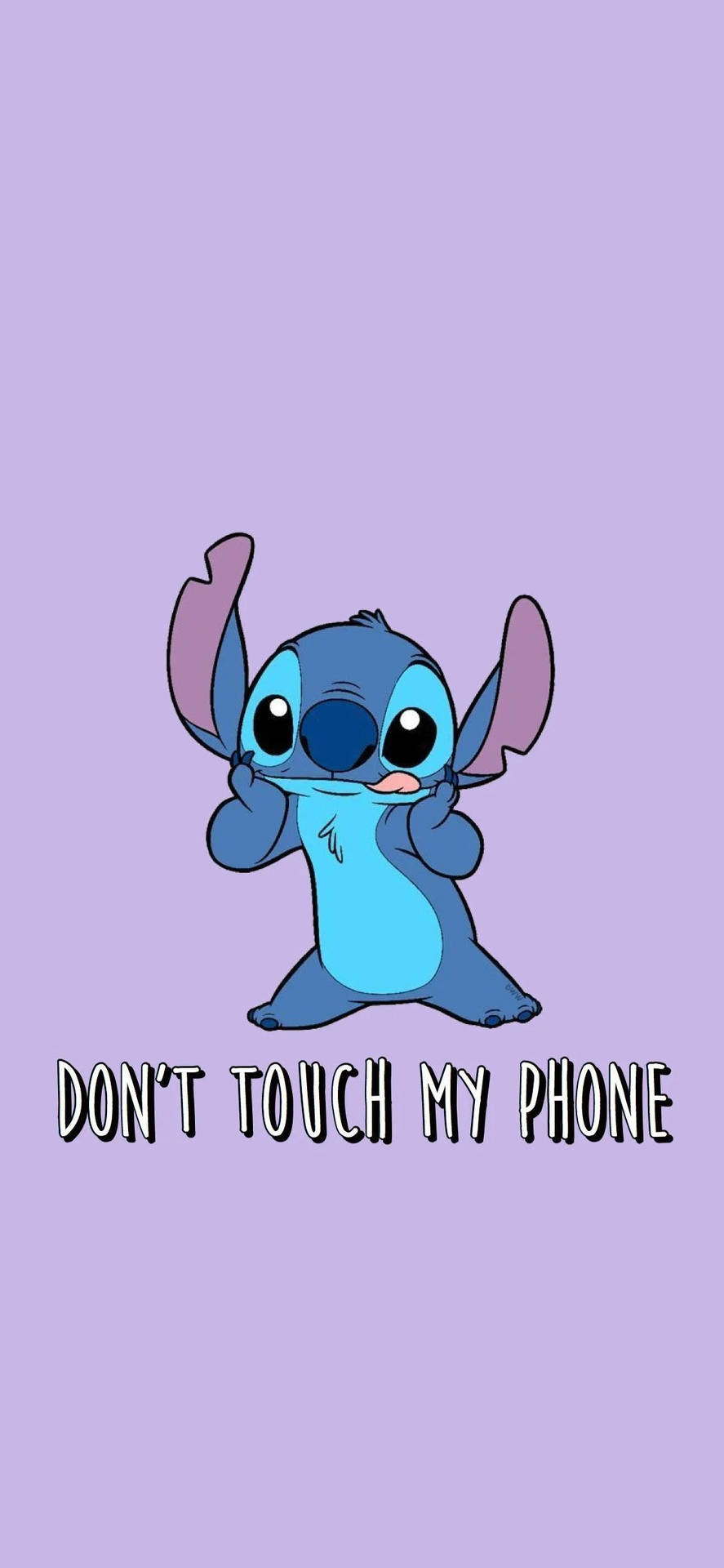Download Light Purple Don't Touch My Phone Stitch Wallpaper ...