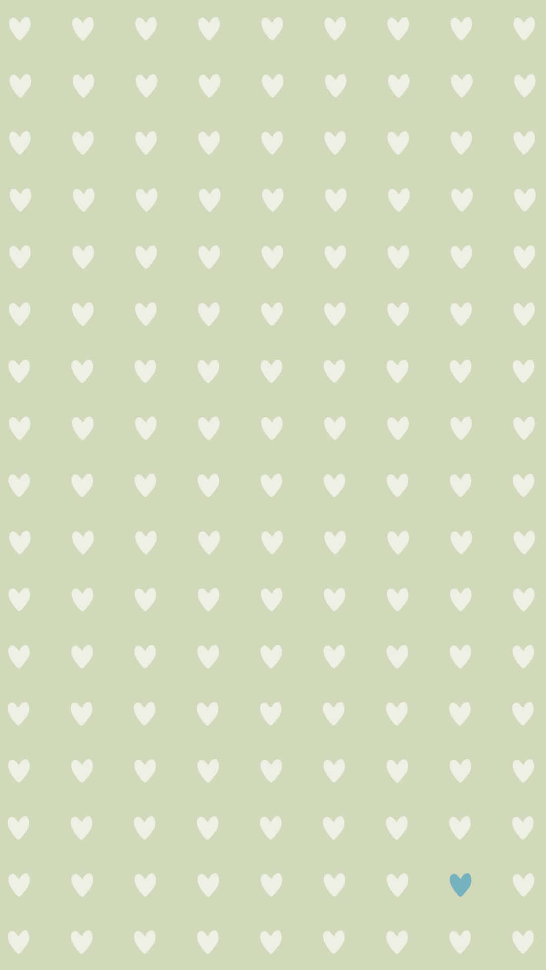 Light Sage Green Background Mini Hearts Background