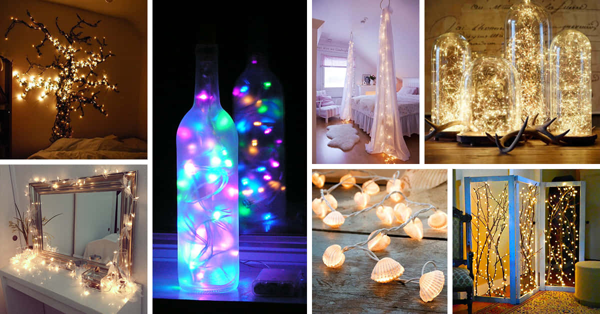 A Collage Of Pictures Of Different Lights And Decorations